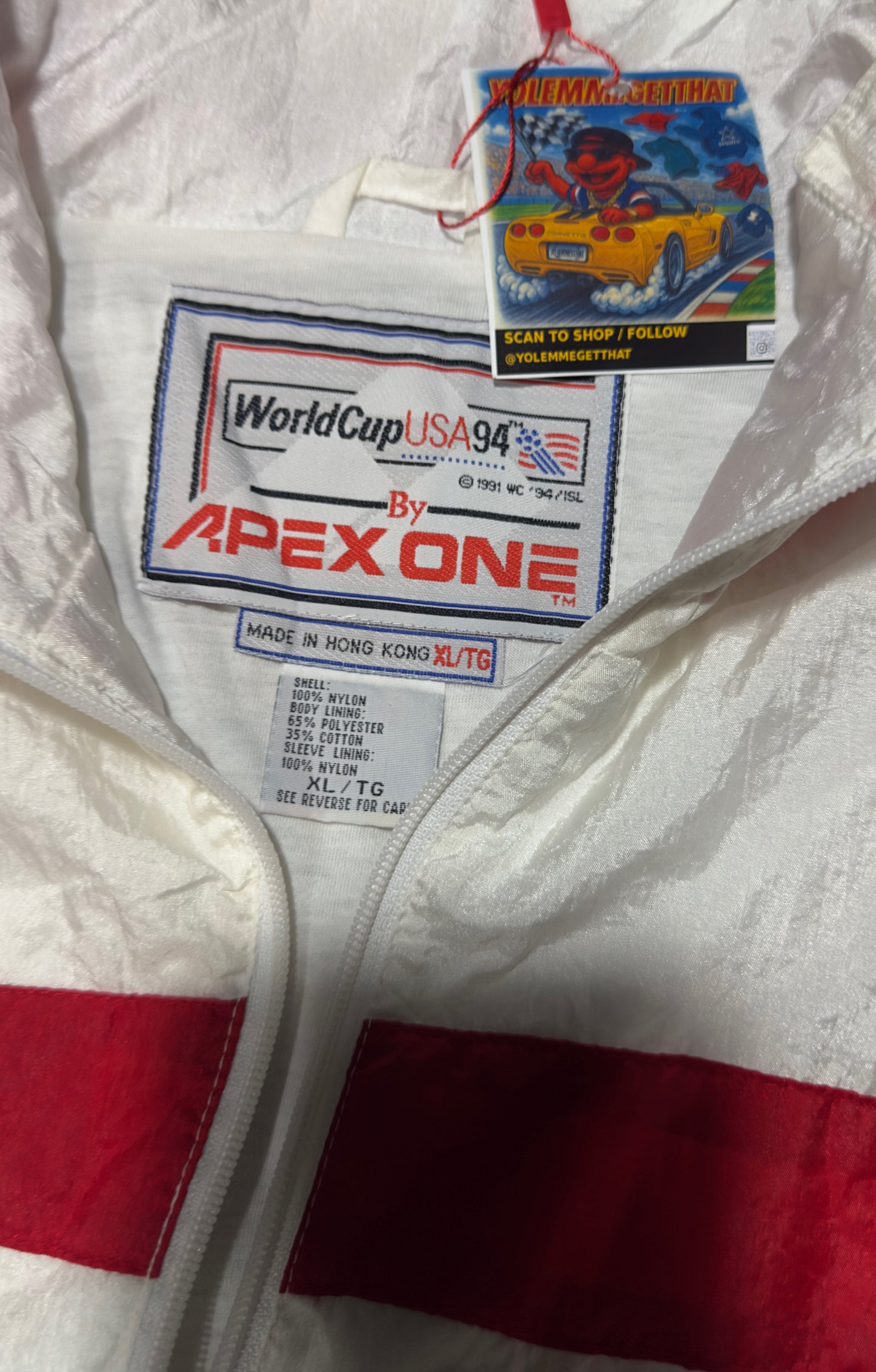 USA 94 World Cup Apex One All Over Print Windbreaker Vintage Jacket