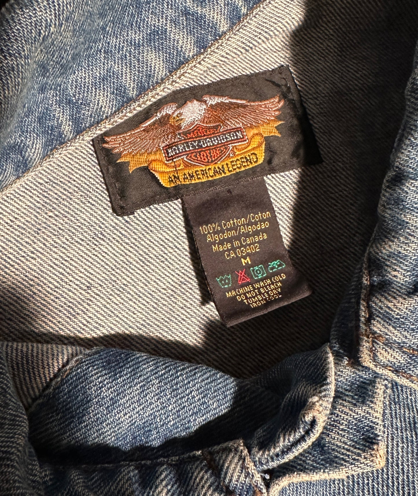 Vintage Harley Davidson Jeans Jacket