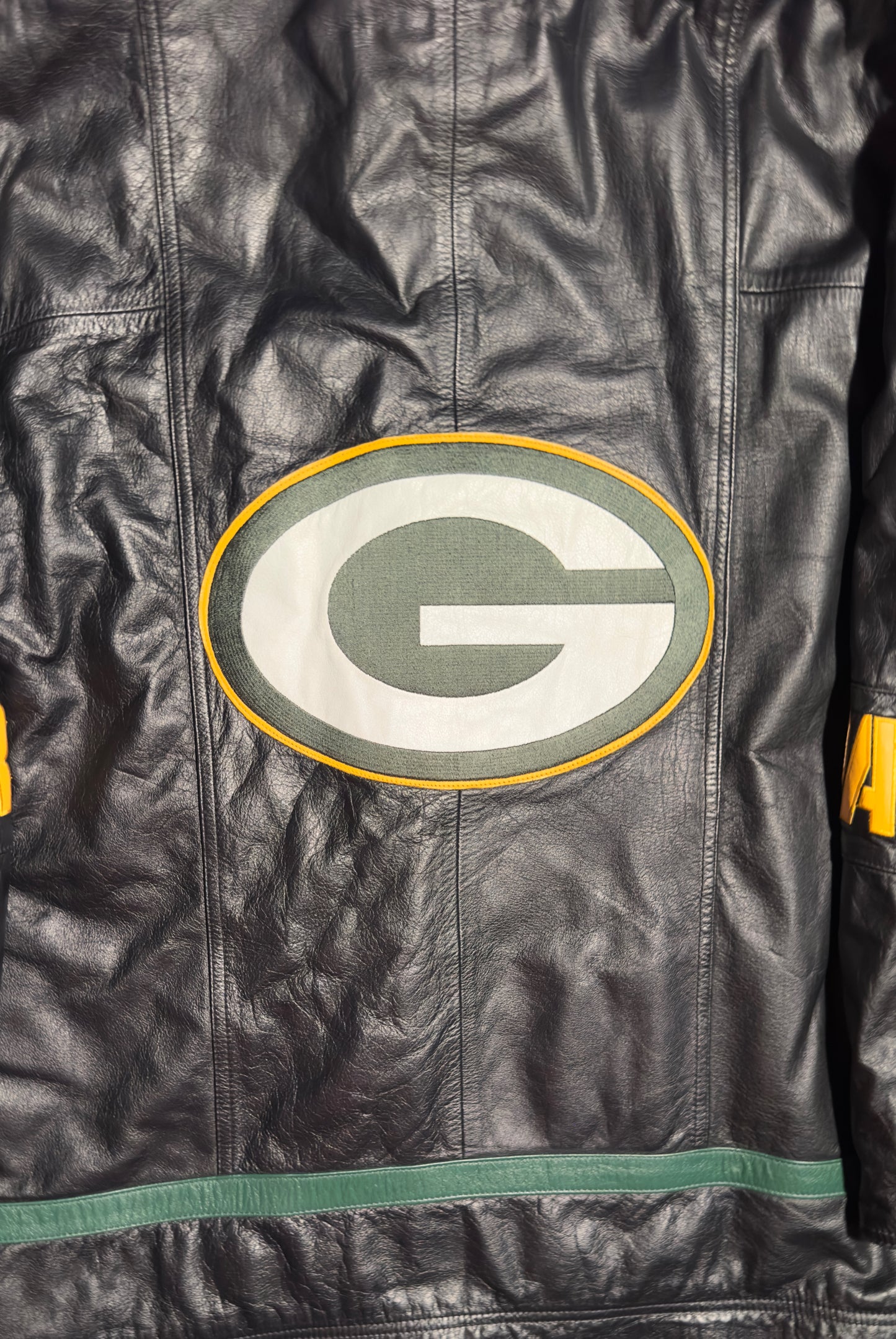 Vintage Carl Banks
Green Bay Packers
Leather Full Zip
Hoodie