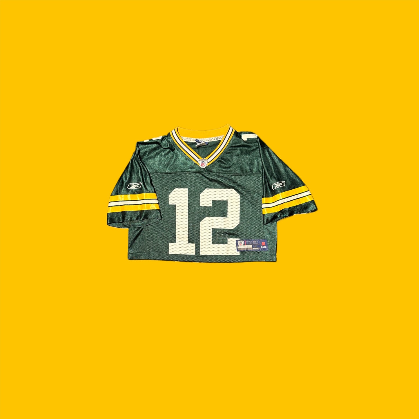 Green Bay’s Packers Custom Vintage Cropped Aaron Rodger’s Jersey