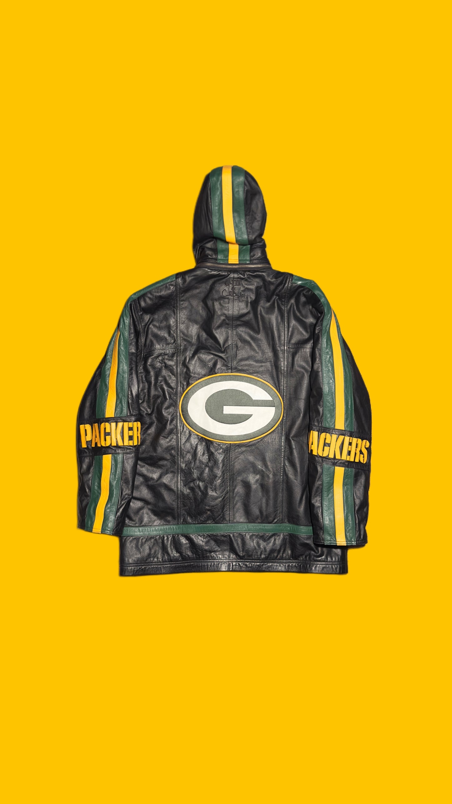 Vintage Carl Banks
Green Bay Packers
Leather Full Zip
Hoodie