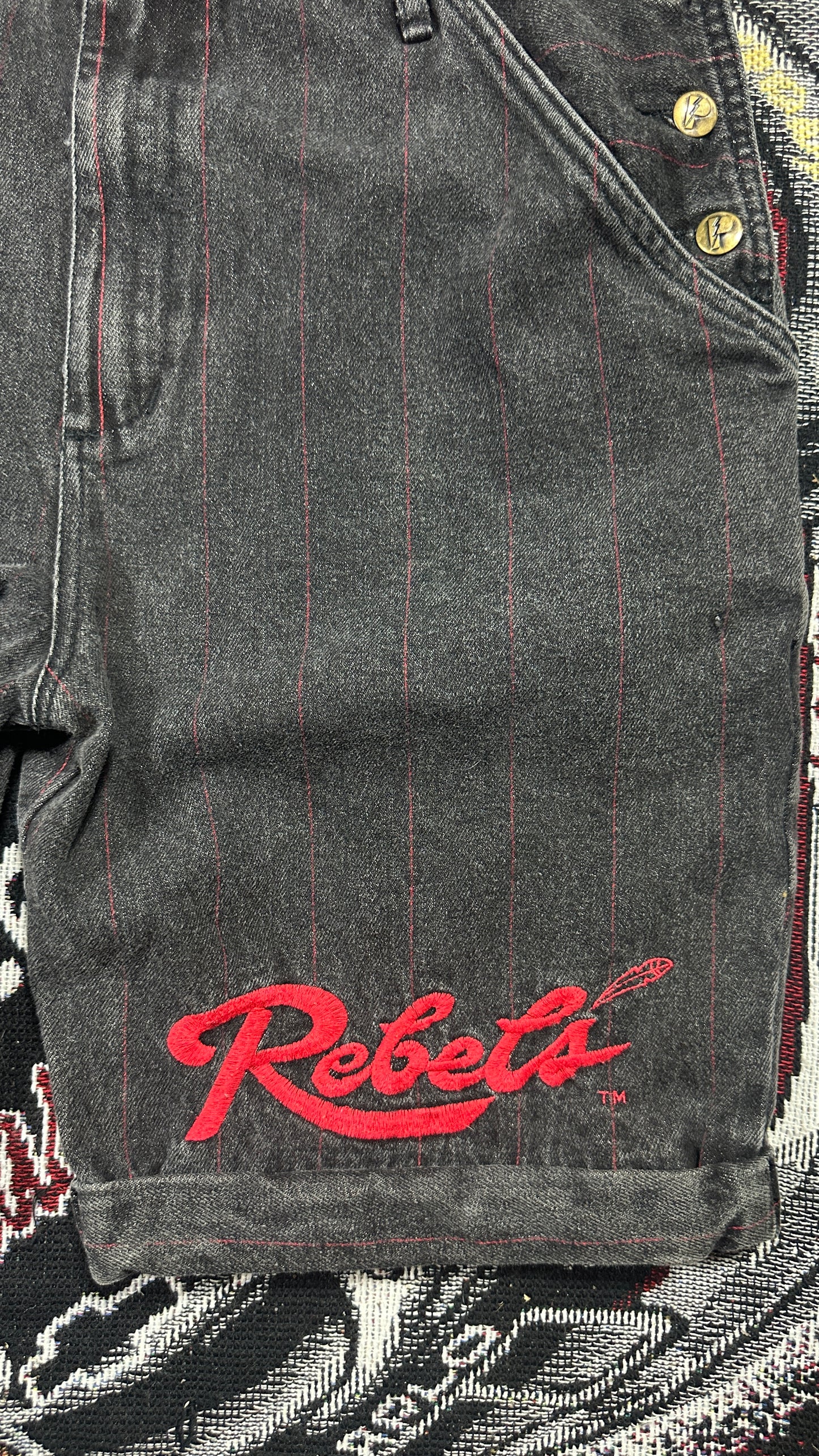 Vintage Pro Player UNLV Rebels Denim Short Overalls