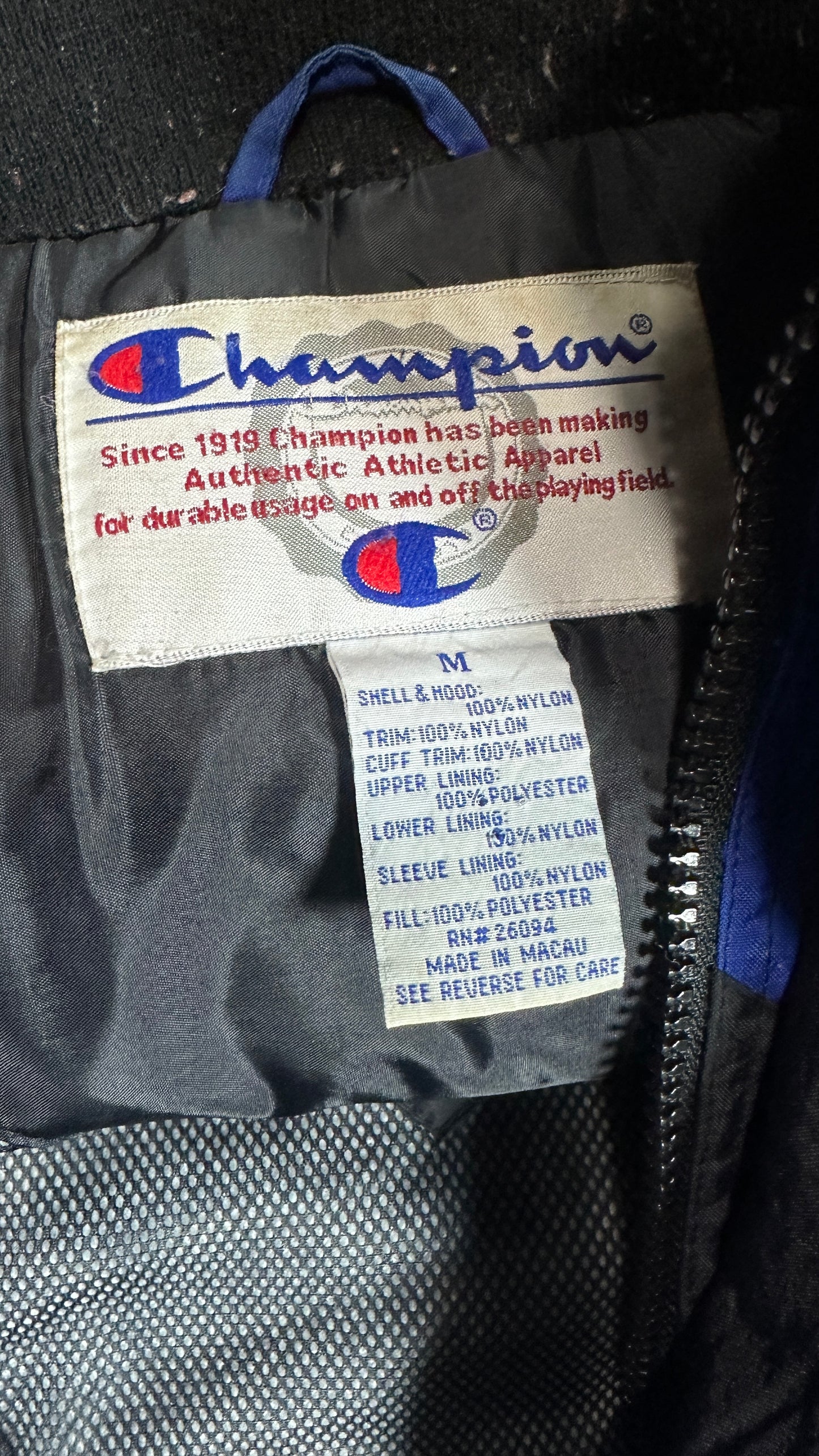 New England Patriots 90s Champion Sideline Parka Jacket Vintage NFL