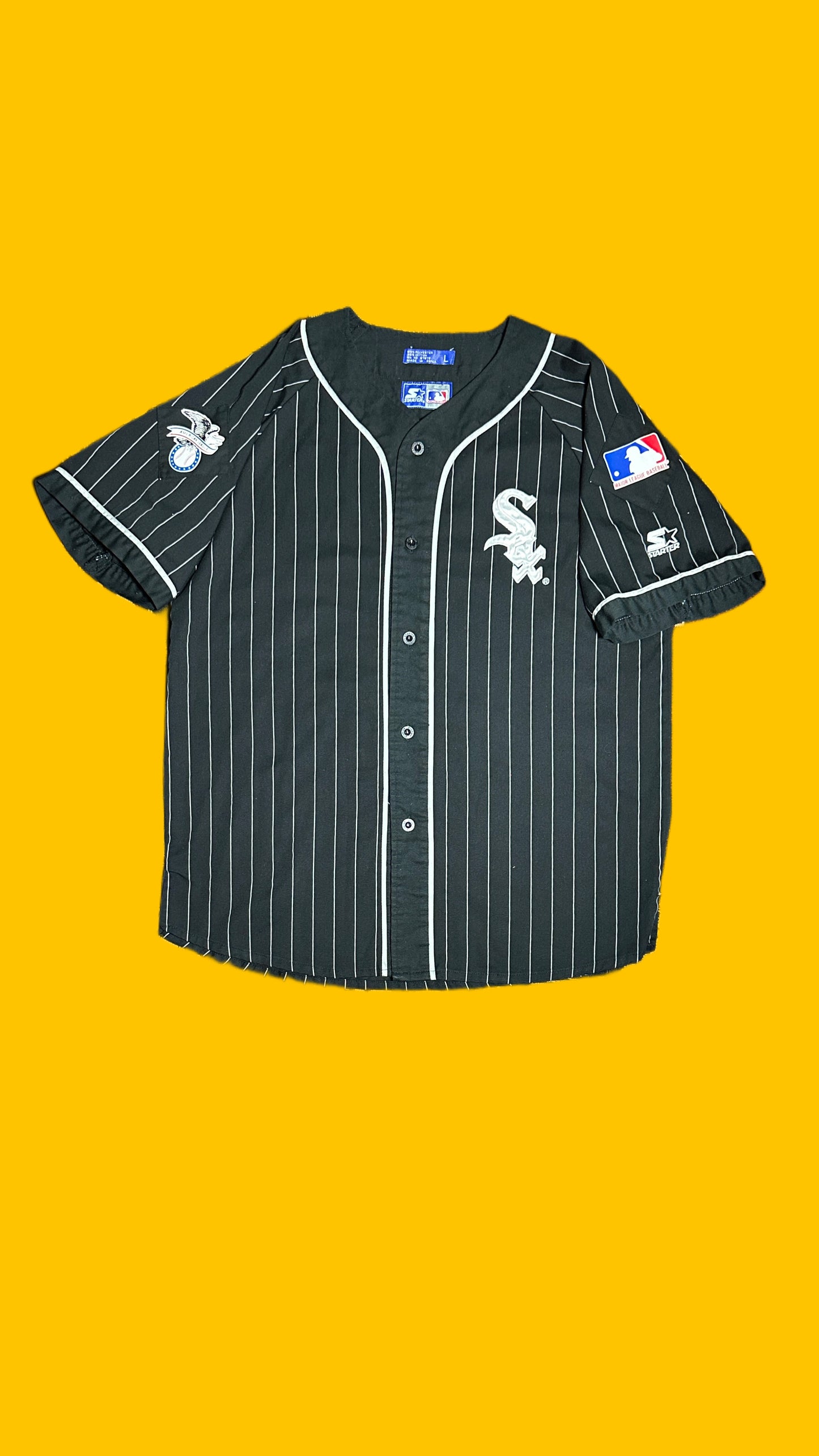Starter White Sox Vintage Pinstripe Jersey