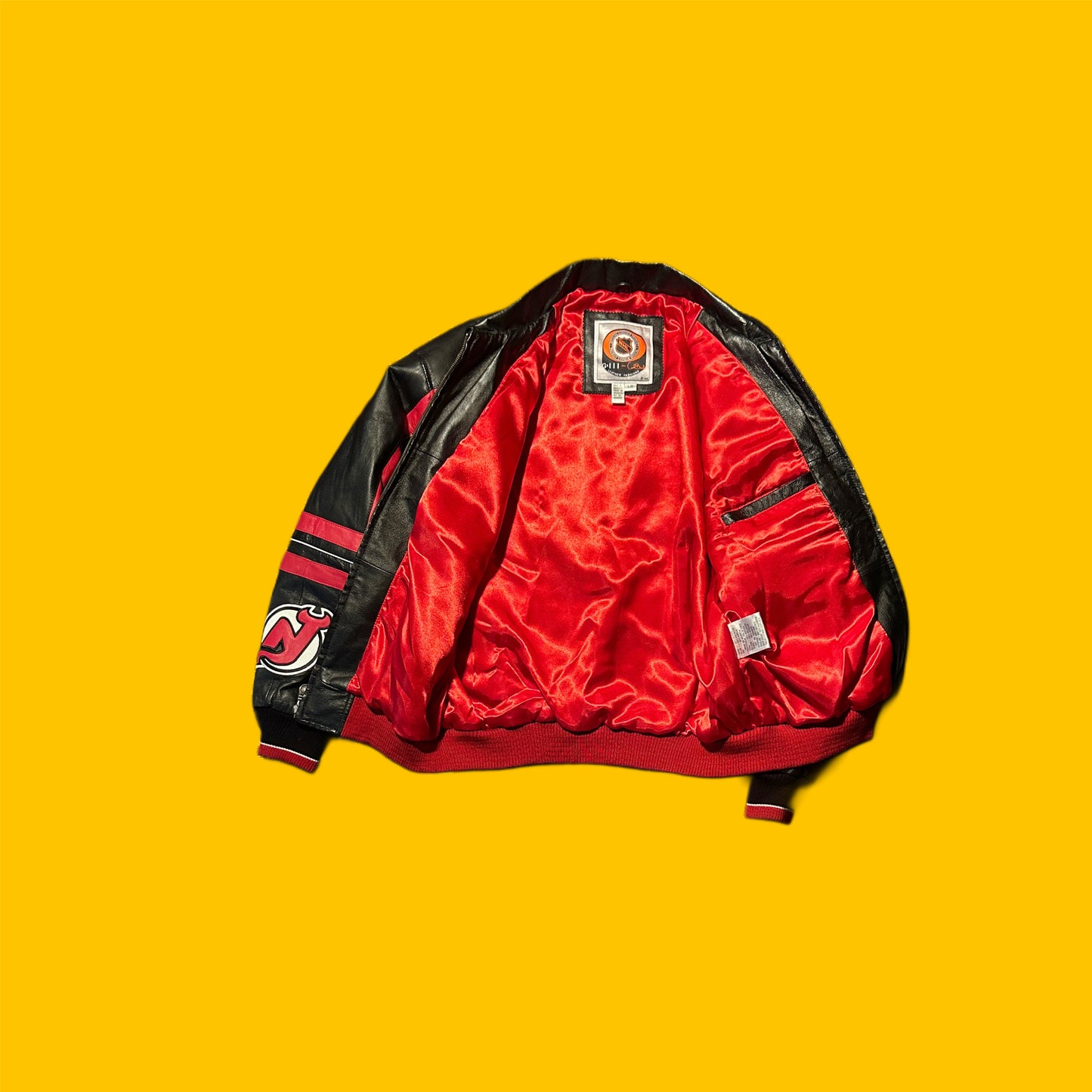 New Jersey Red Devils Vintage Carl Banks Leather Jacket