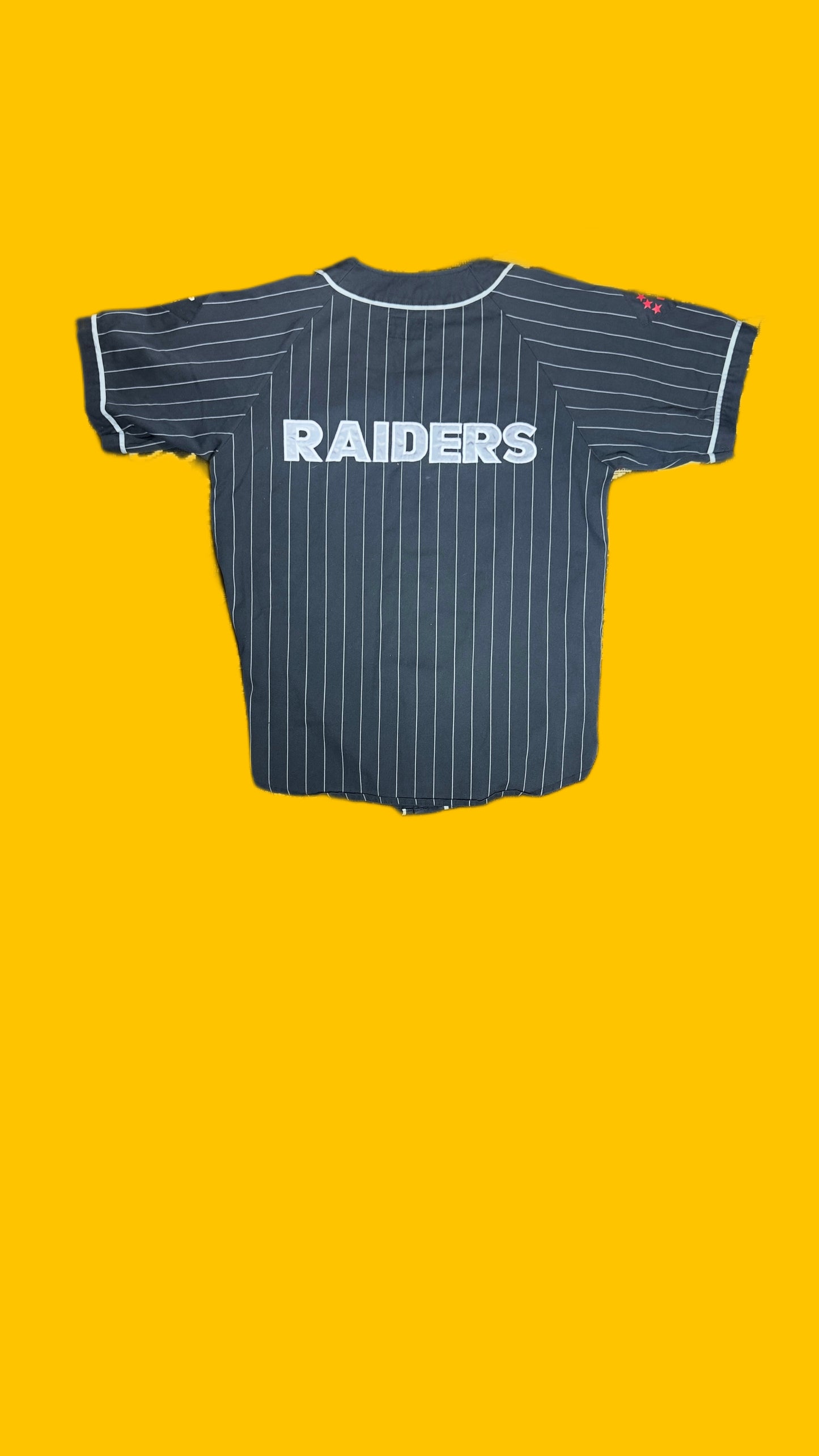 Vintage Los Angeles Raiders Starter Baseball Jersey Men’s Large Pinstripe 90s