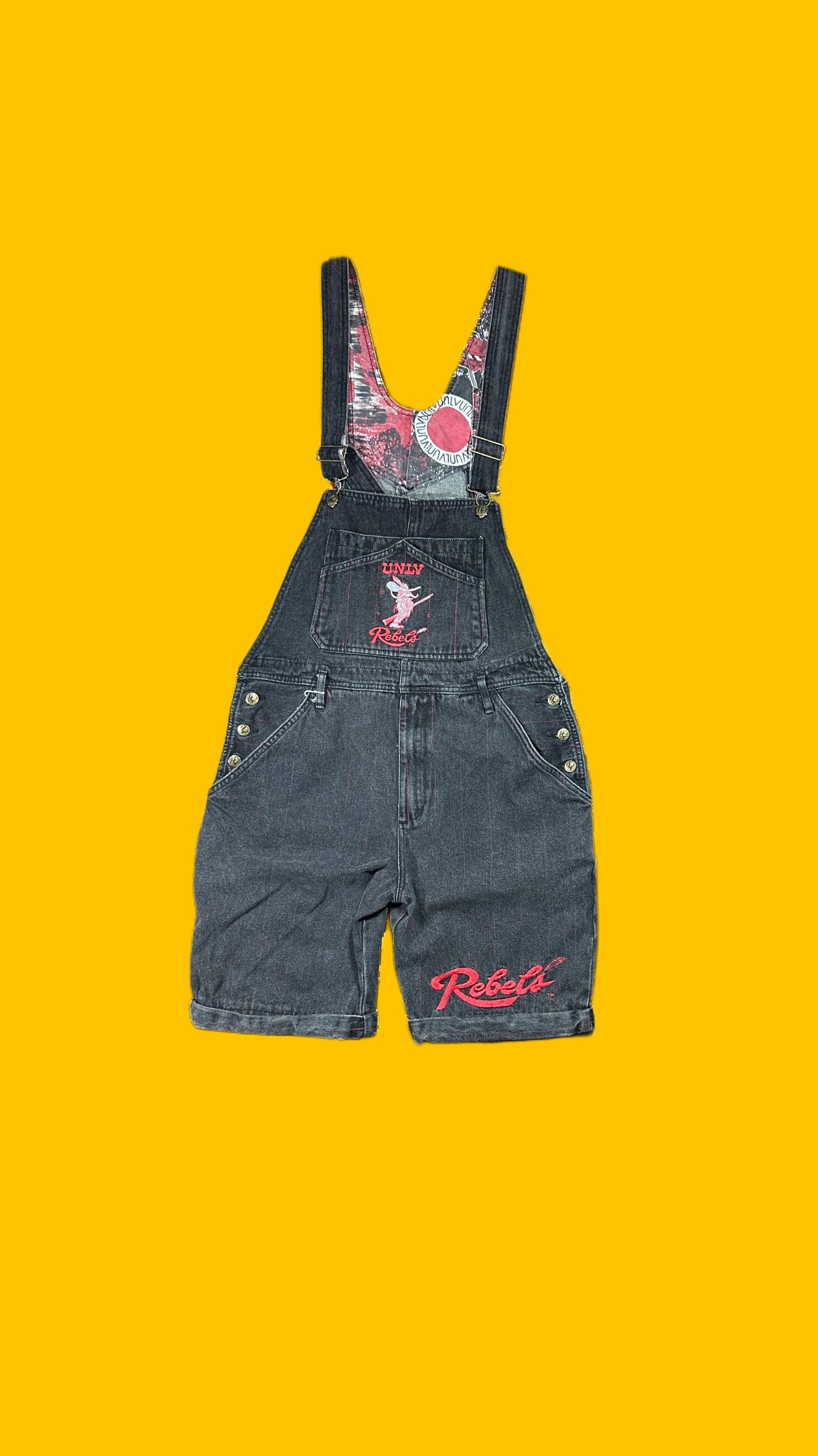 Vintage Pro Player UNLV Rebels Denim Short Overalls
