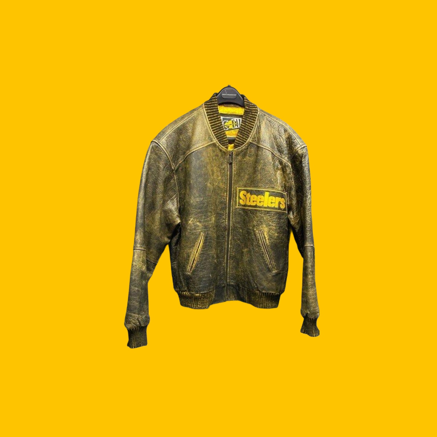 Pittsburgh Steelers Vtg Carl Banks Leather Jacket