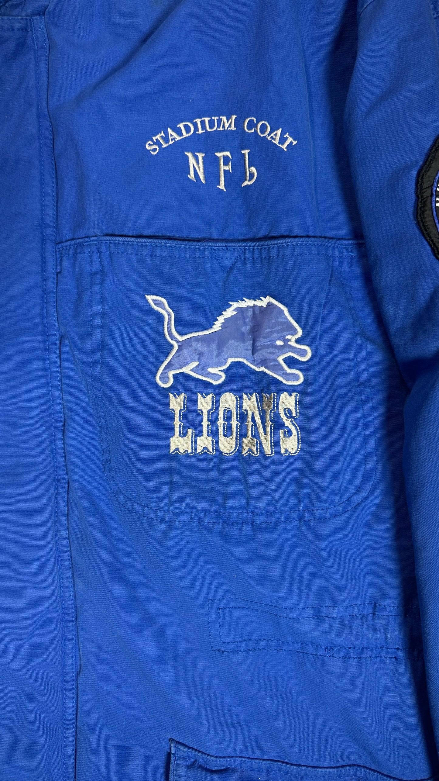Detroit Lions 1990s NFL Stadium Coat Jacket XL Vintage