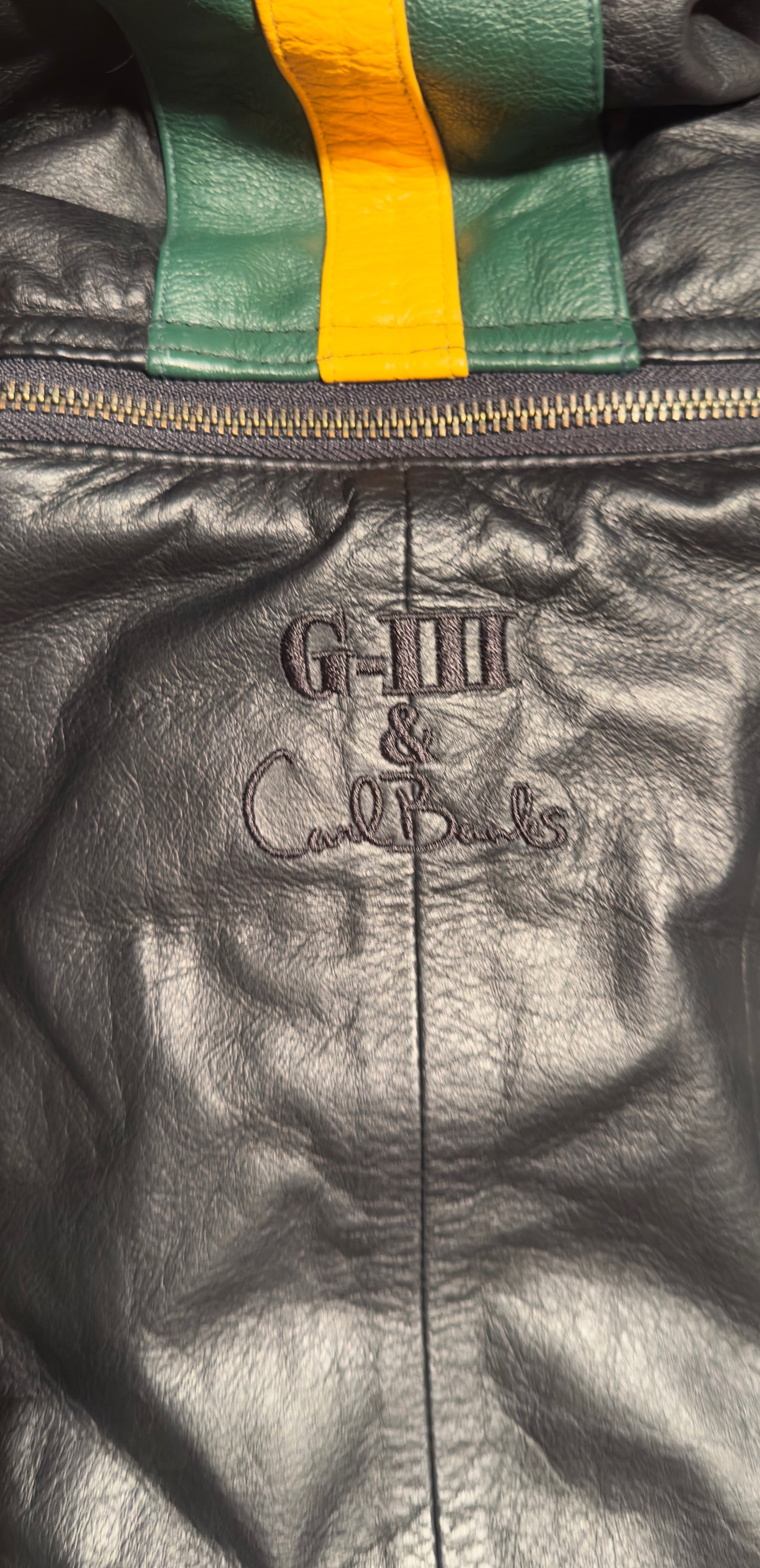 Vintage Carl Banks
Green Bay Packers
Leather Full Zip
Hoodie