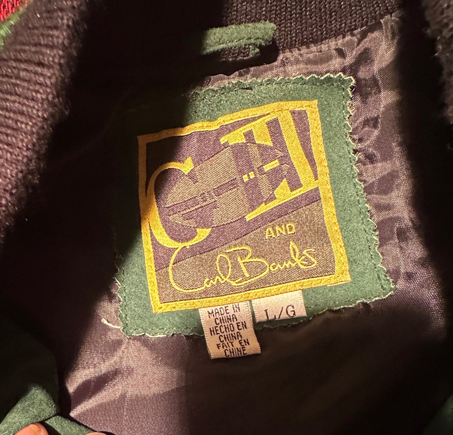 Green Bay Packers Vintage Carl Banks Sueade Leather Jacket