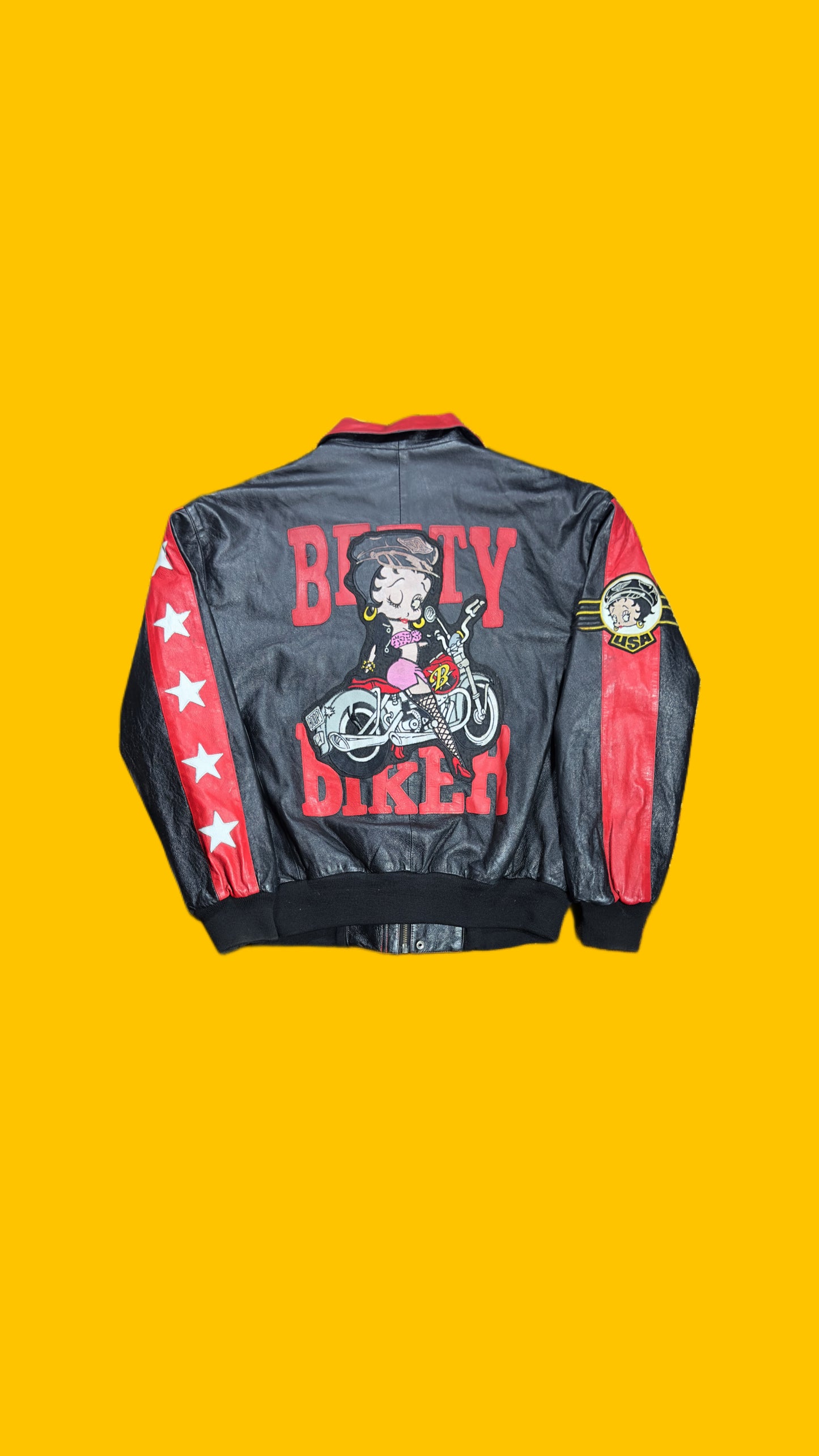Betty Boop American Toons Biker Betty Leather Jacket