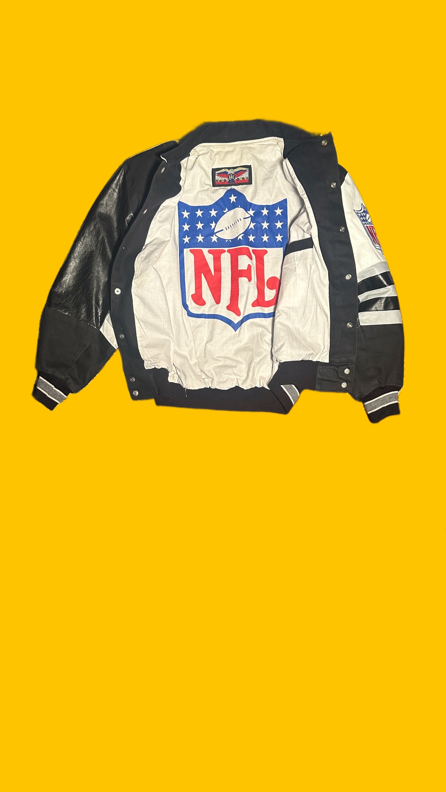 Vintage Atlanta Falcons Jeff Hamilton Leather Jacket