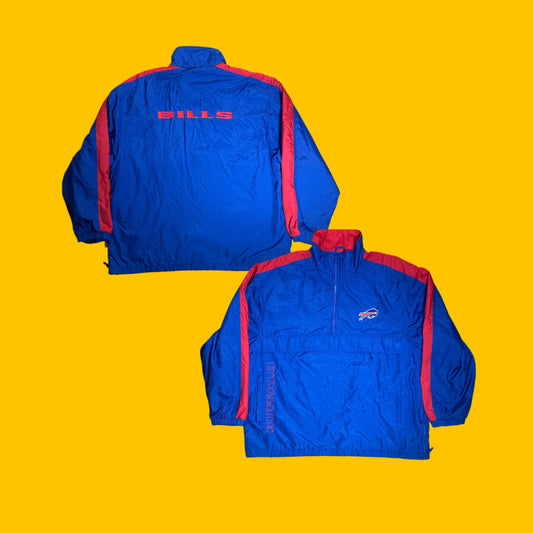 Buffalo Bills 1990s Logo Athletic NFL Fleece Lined Anorak XL Vintage
