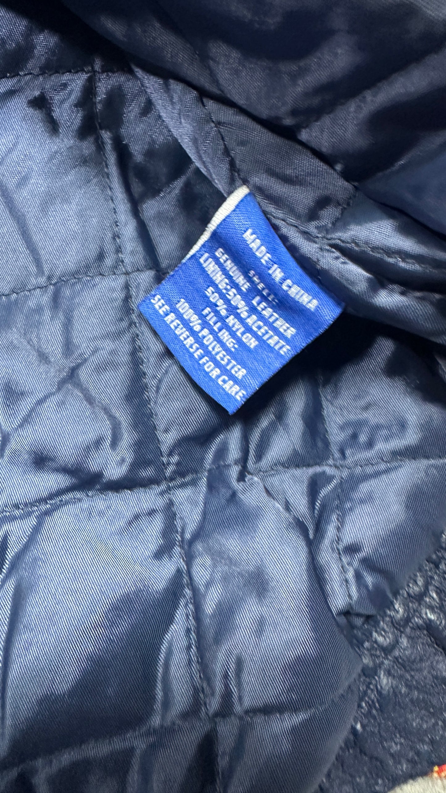 Chicago Bears Starter Pro Line Leather Jacket  Vintage 90s