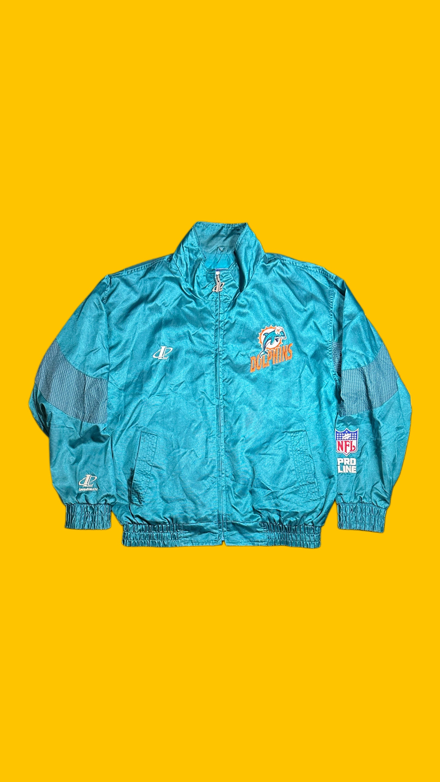 Miami Dolphins Logo Athletic Pro Line Jacket  Vintage 90s NFL