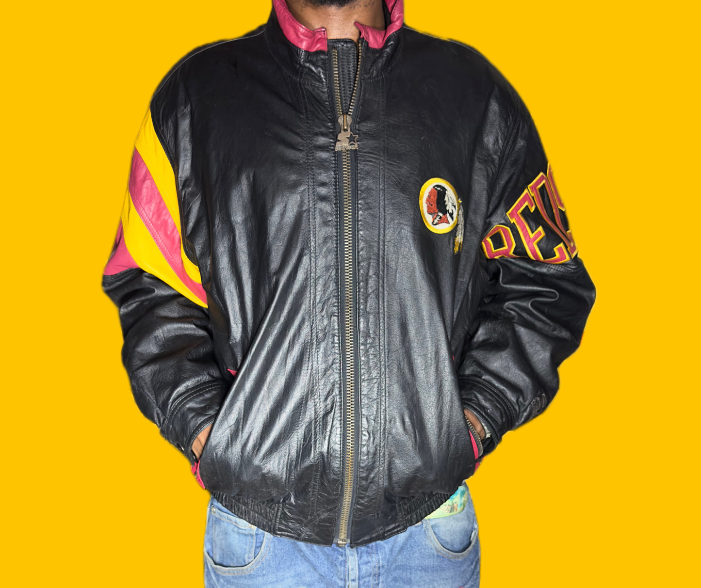 Washington Redskins Vintage Starter Leather Jacket