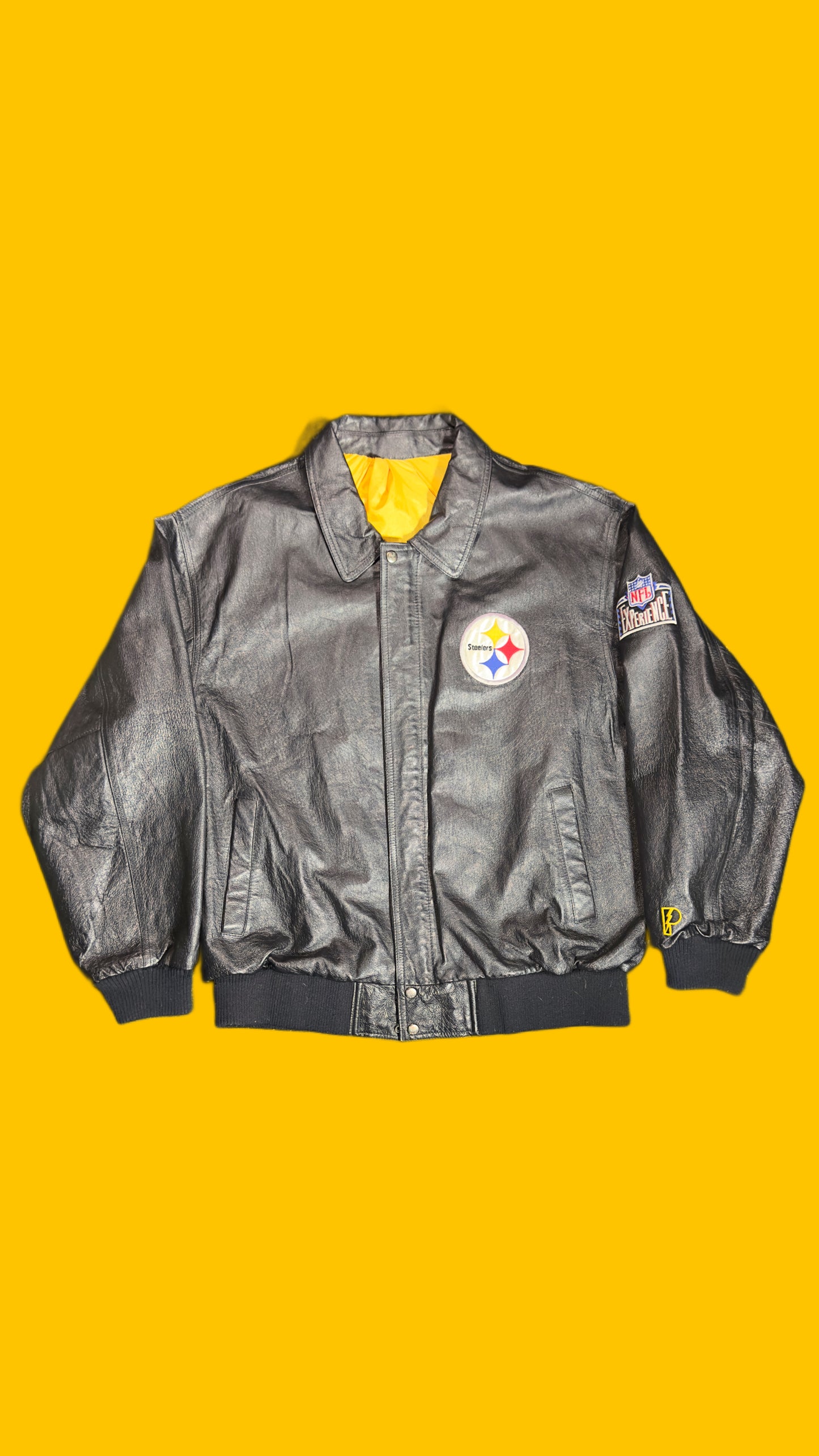 Pittsburgh Steelers Vintage Pro Player Leather NFL Jacket