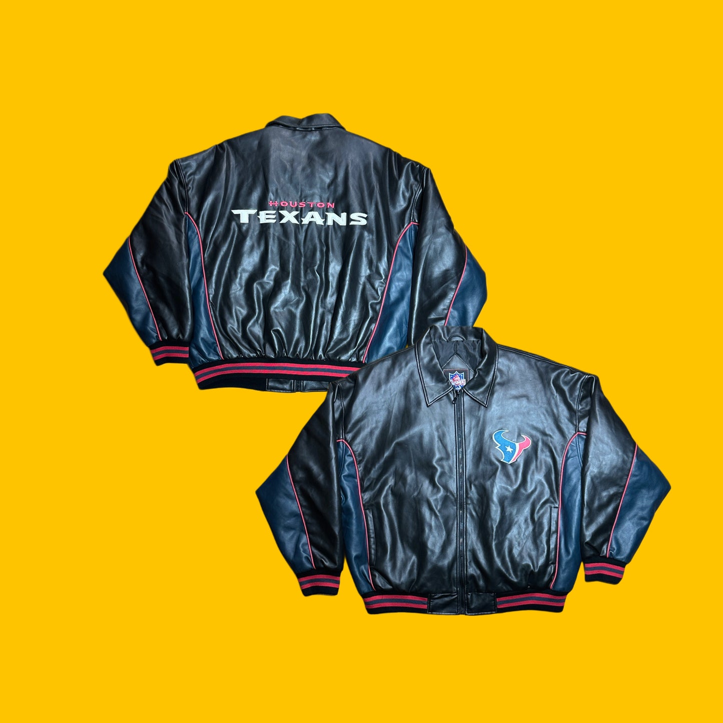 Houston Texans Vintage NFL Faux Leather Jacket – Early 2000s