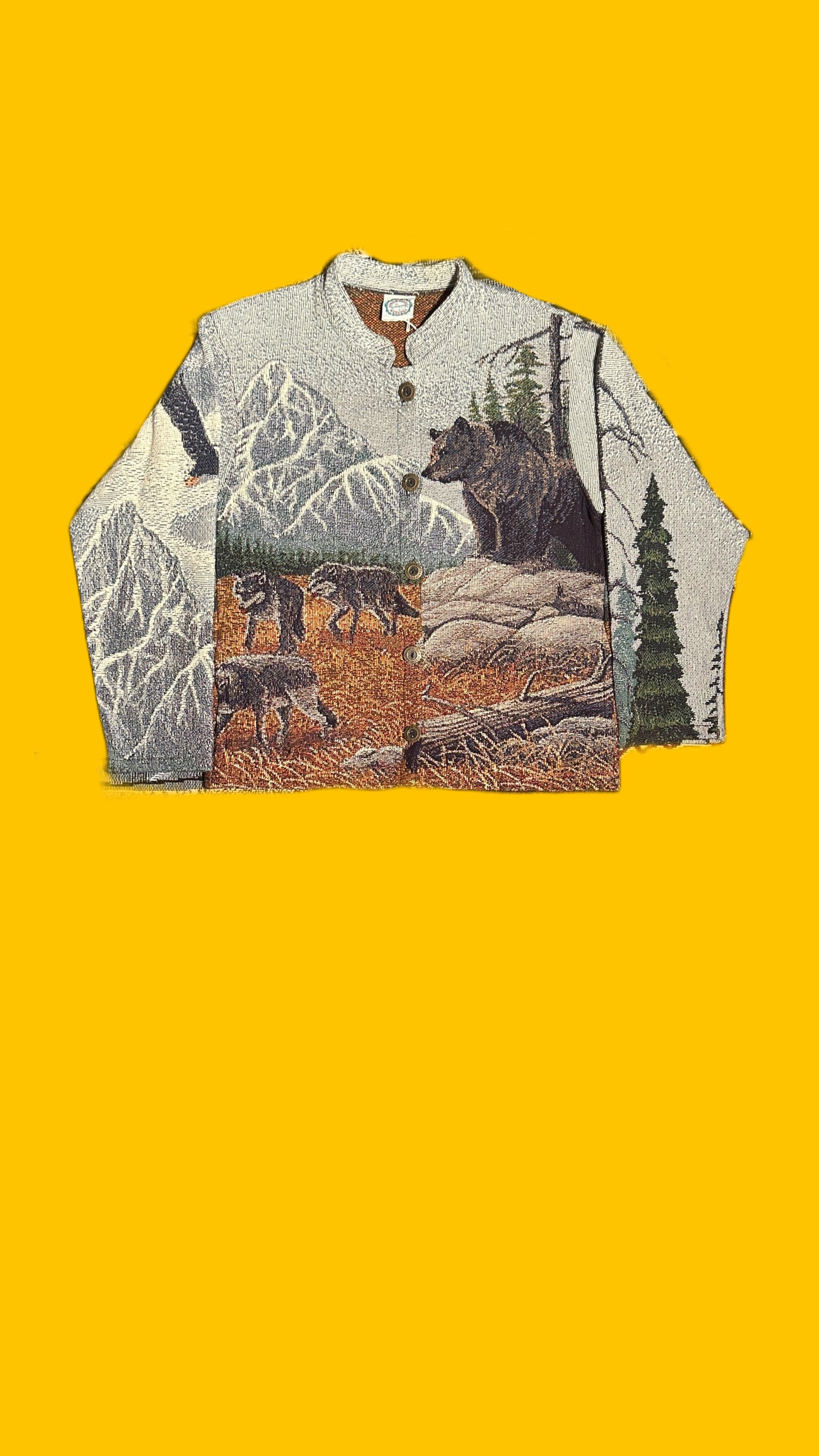 Vintage Animal Tapestry Cardigan