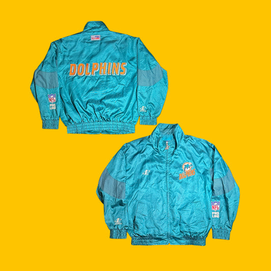 Miami Dolphins Logo Athletic Pro Line Jacket  Vintage 90s NFL