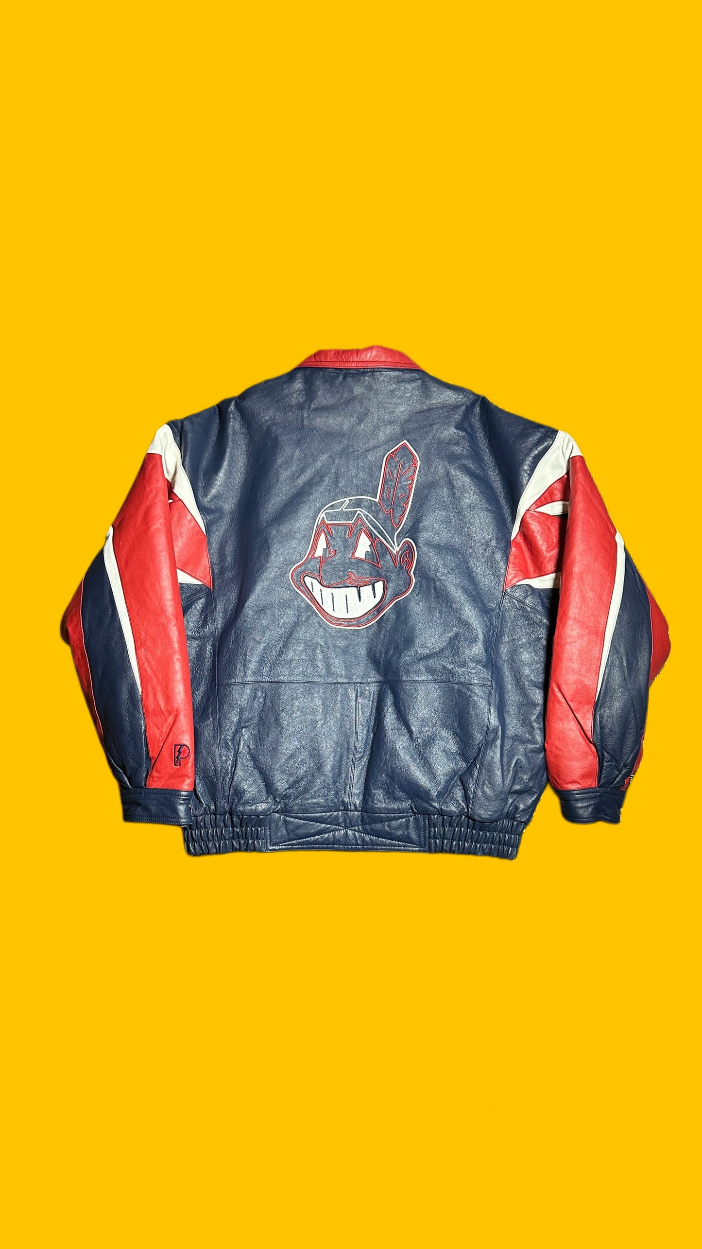 Cleveland Indians Vintage Pro Player Leather Jacket