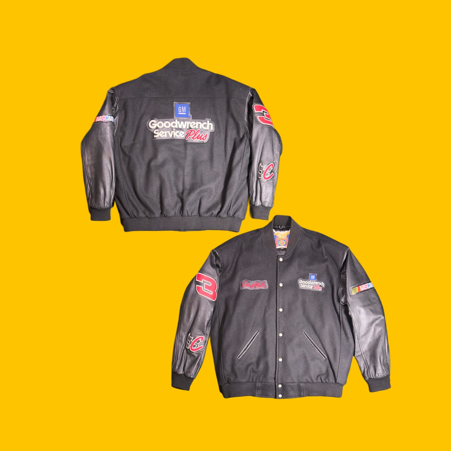 Dale Earnhardt Goodwrench Service Plus Jeff Hamilton Racing Jacket Black Vintage