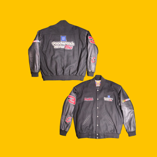 Dale Earnhardt Goodwrench Service Plus Jeff Hamilton Racing Jacket Black Vintage