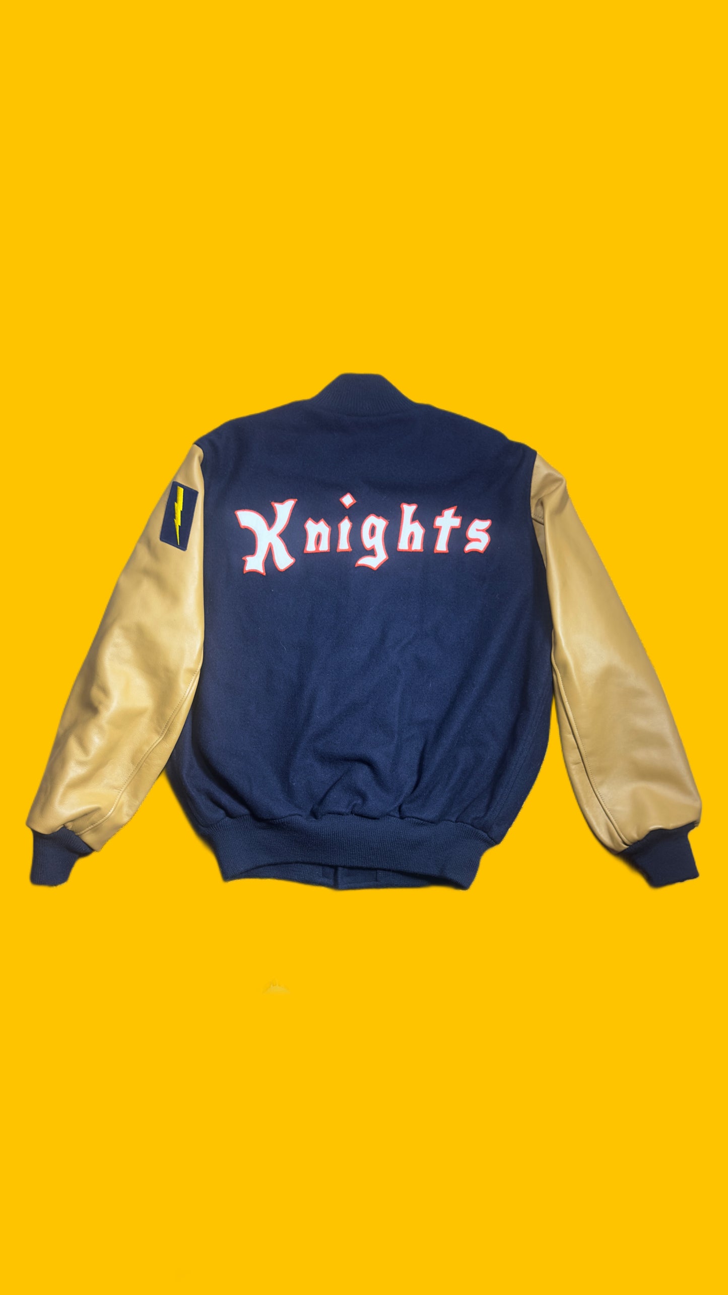 New York Knights Varsity Jacket Ebbets Field Flannels – The Natural 1984 Movie Replica – Wool/Leather