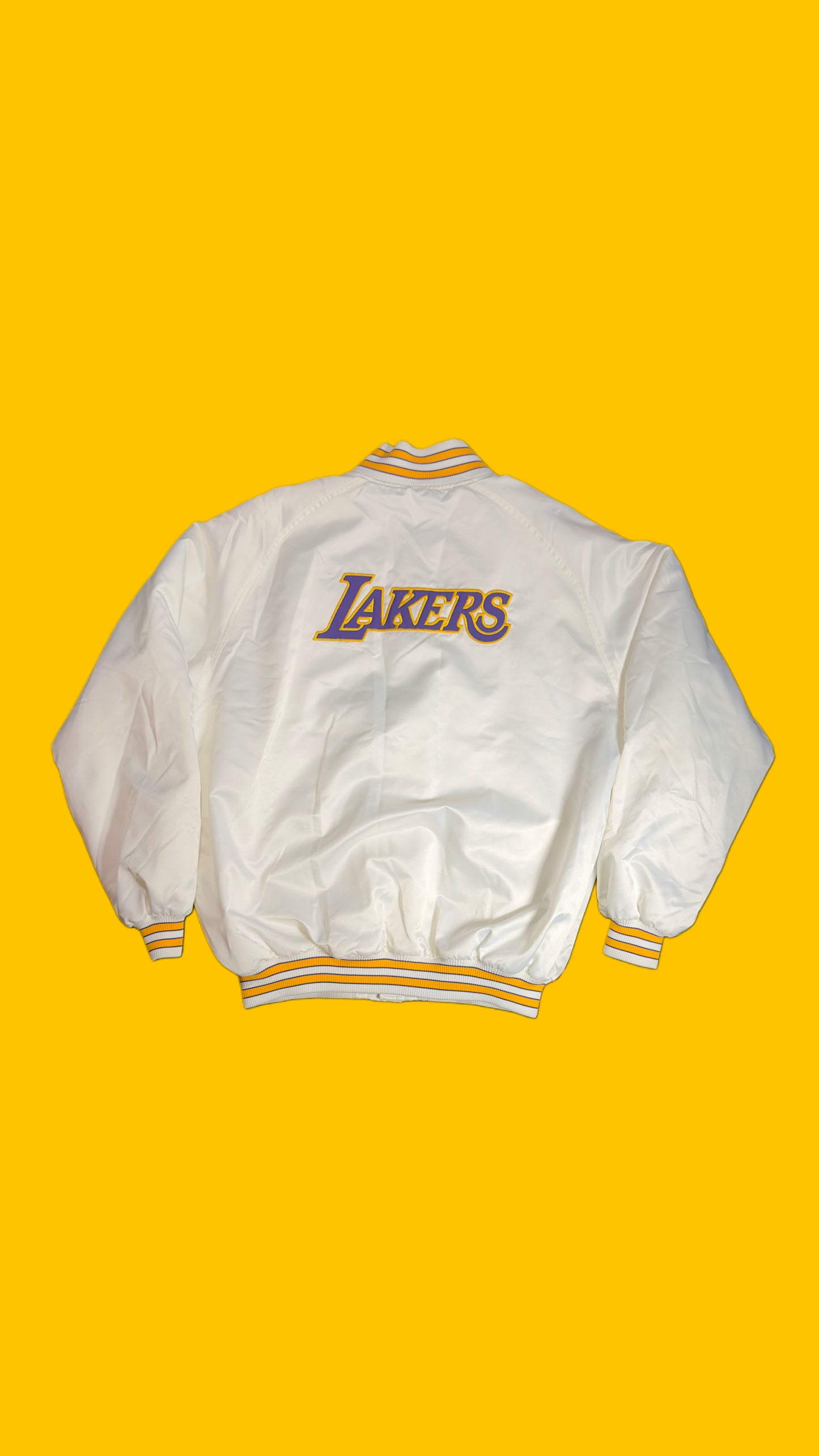 Los Angeles Lakers Satin Jacket Nike White Vintage Style