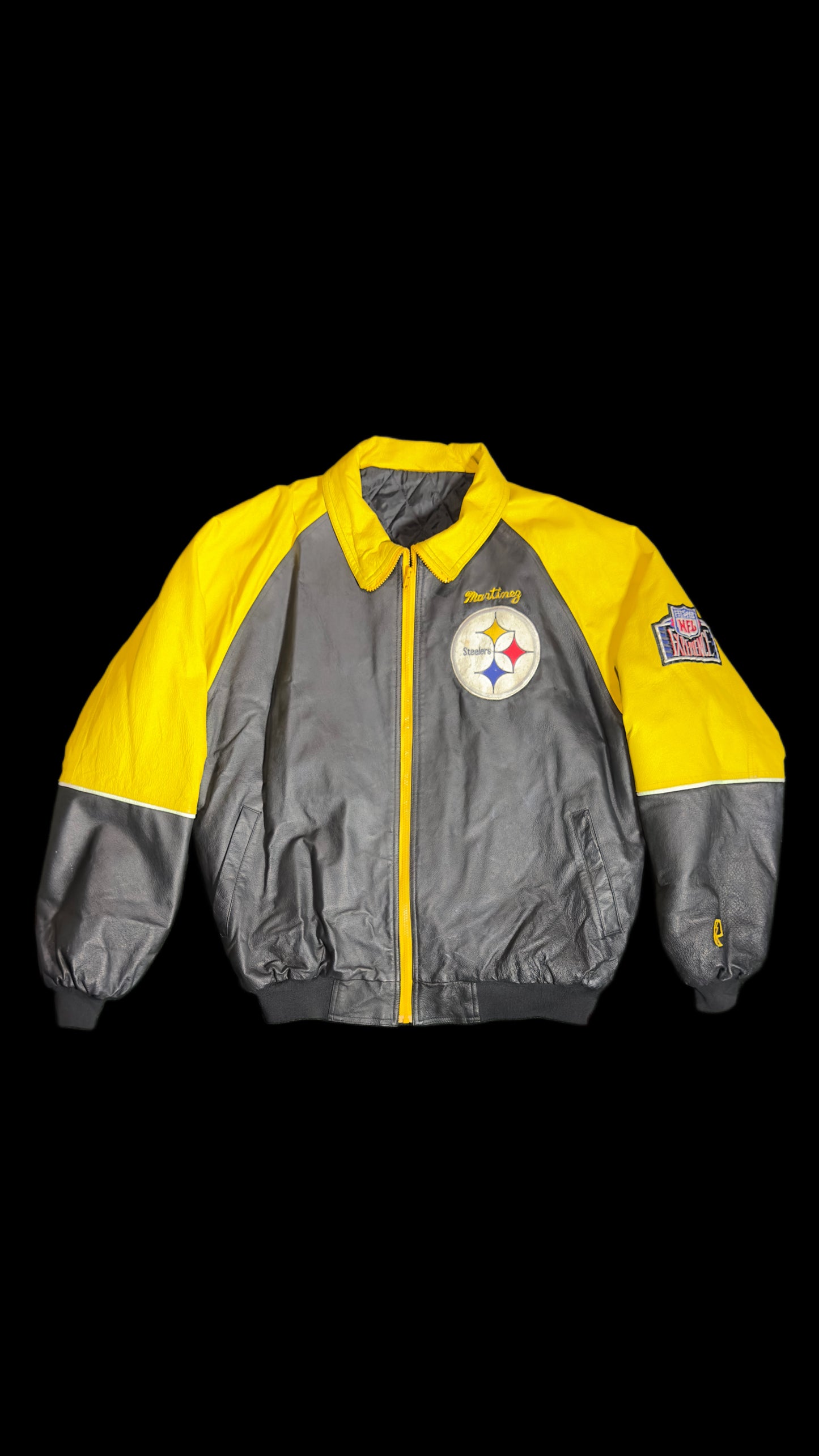 Pittsburgh Steelers Vintage Leather NFL Jacket