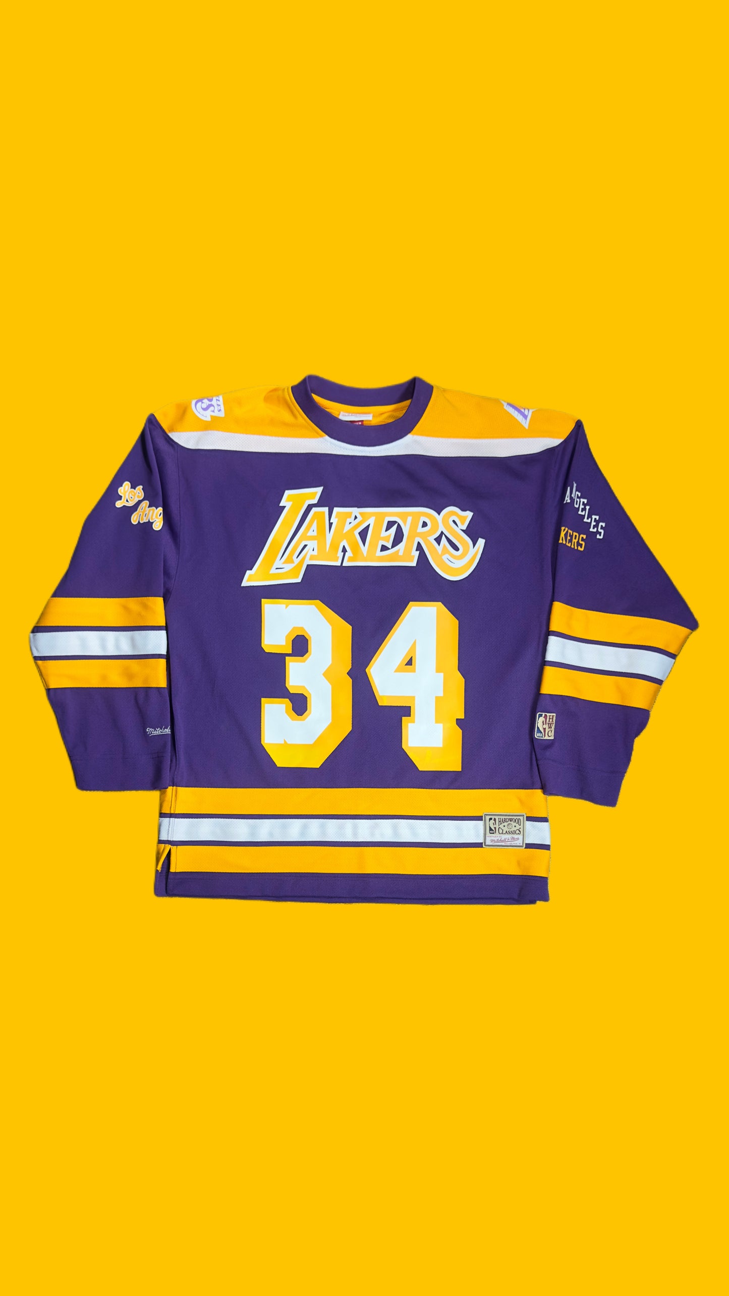 Mitchell & Ness Shaquille O’Neal Lakers Hockey-Style Jersey