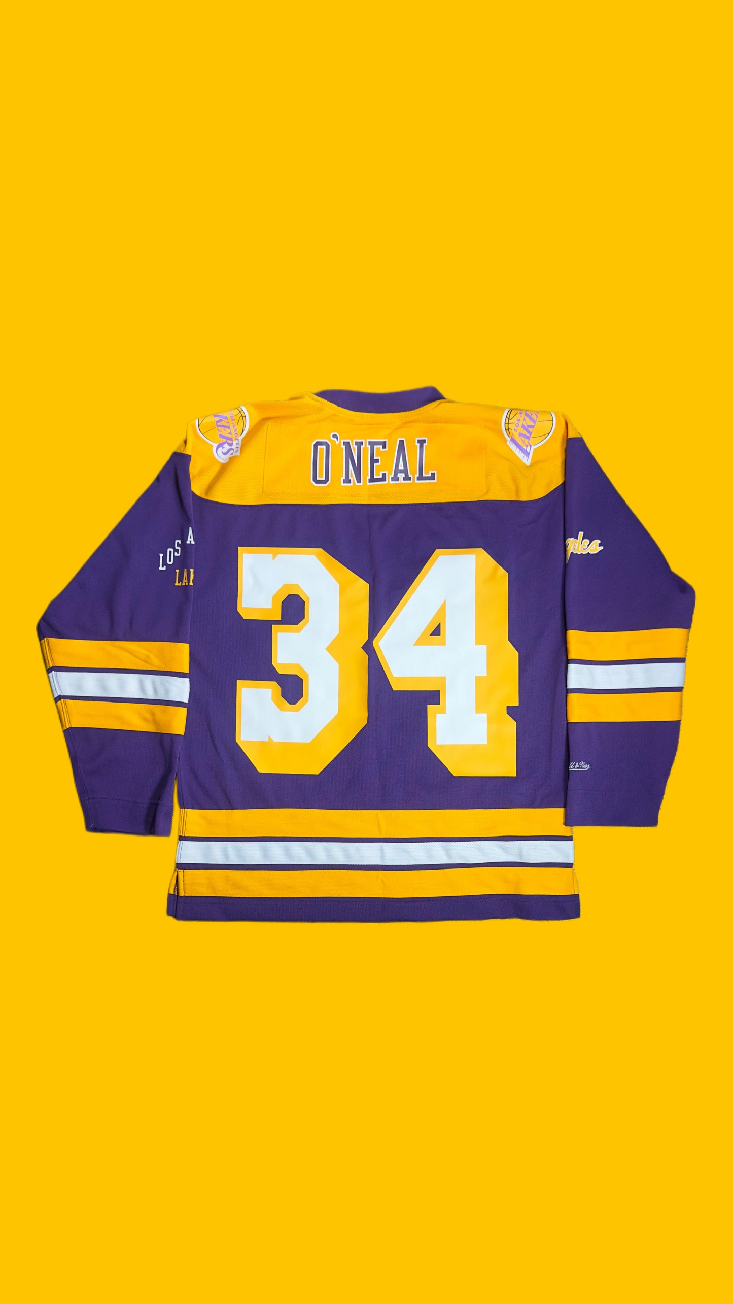 Mitchell & Ness Shaquille O’Neal Lakers Hockey-Style Jersey