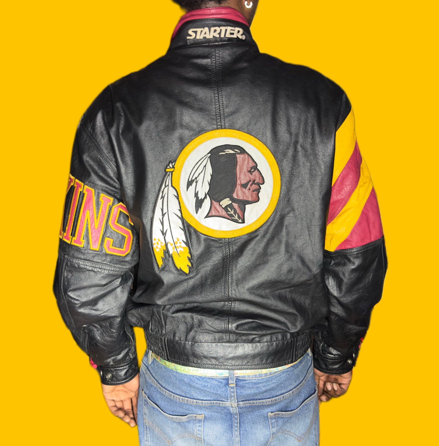 Washington Redskins Vintage Starter Leather Jacket
