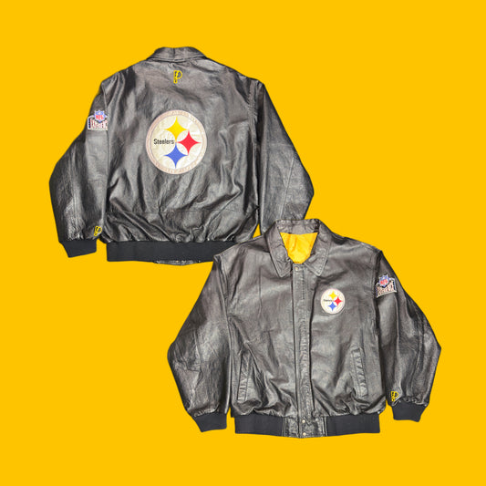 Pittsburgh Steelers Vintage Pro Player Leather NFL Jacket