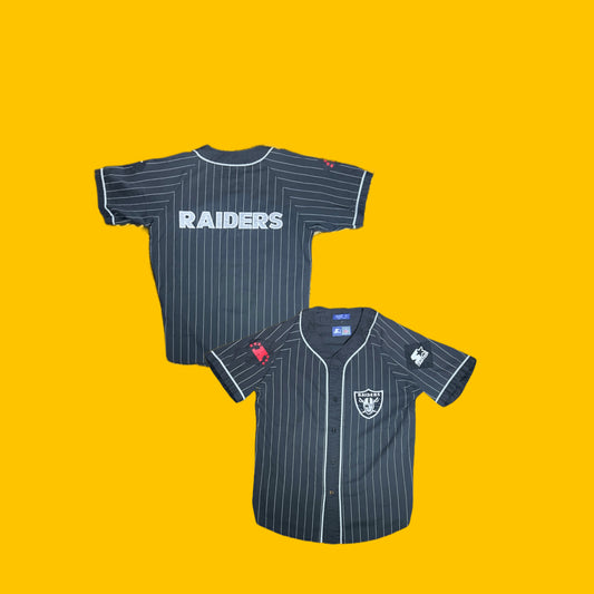 Vintage Los Angeles Raiders Starter Baseball Jersey Men’s Large Pinstripe 90s