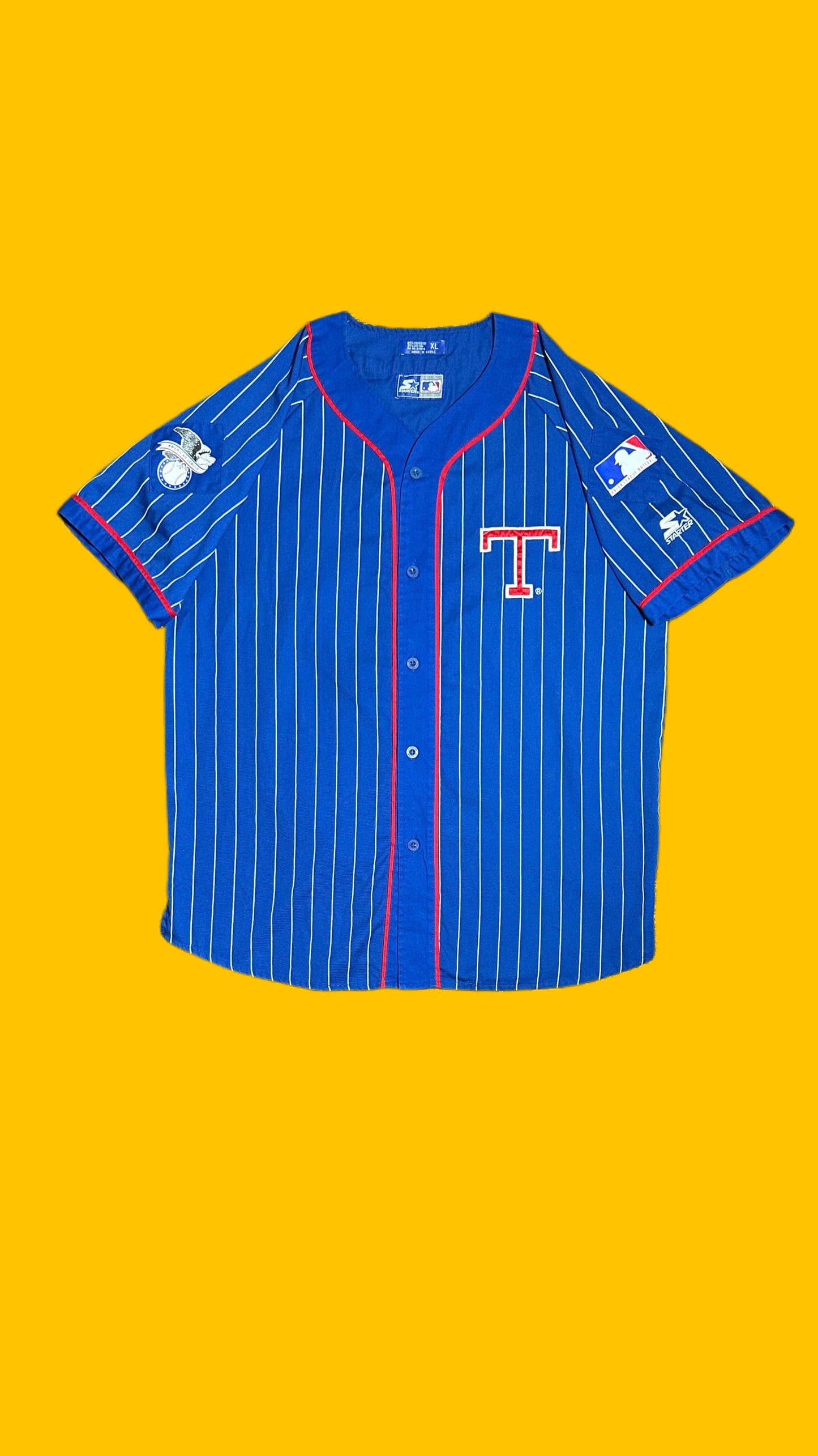 Texas Rangers Vintage Starter Pinstripe Jersey
