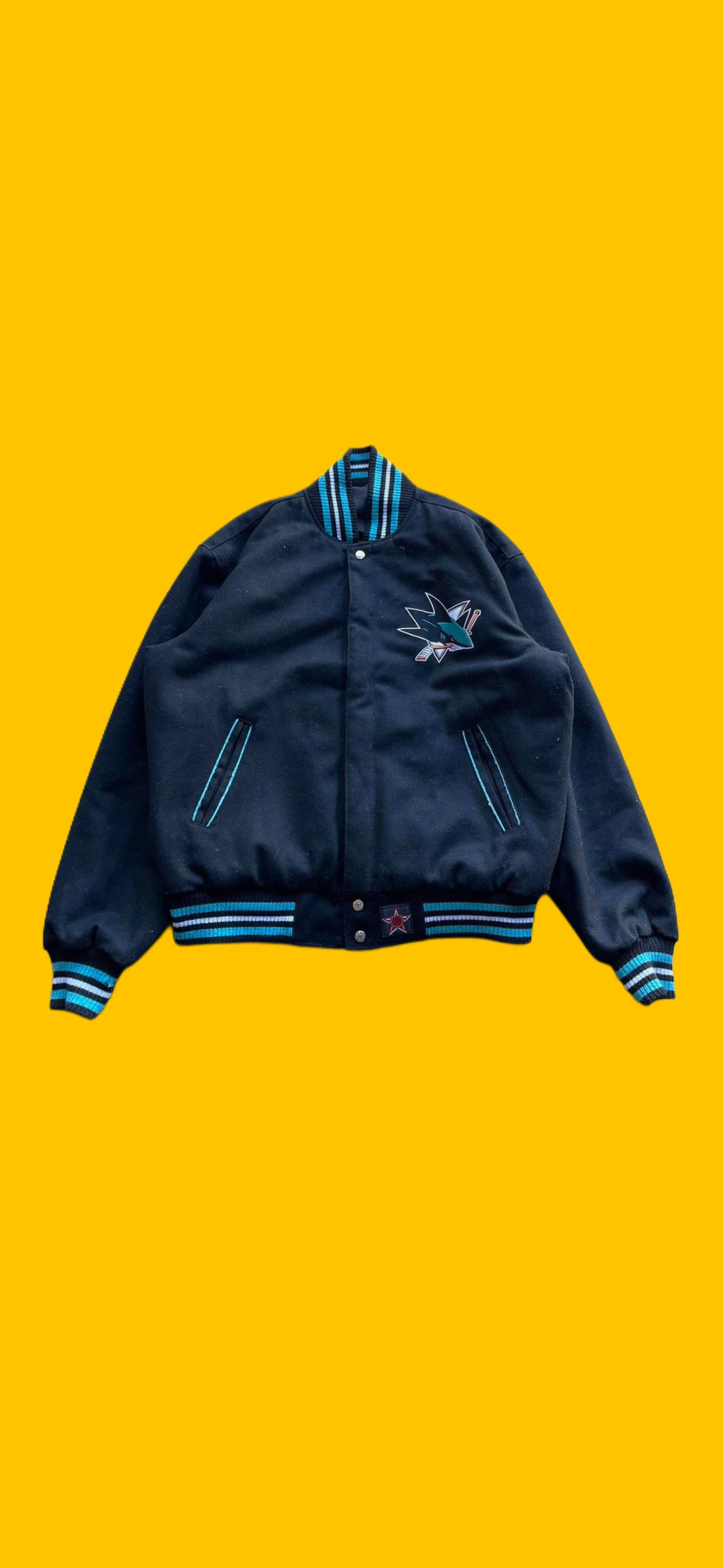 San Jose Sharks Reversible Letterman Jacket