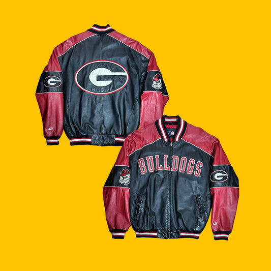 Georgia Bulldogs 1990s G-III Leather Jacket Vintage NCAA Bulldogs