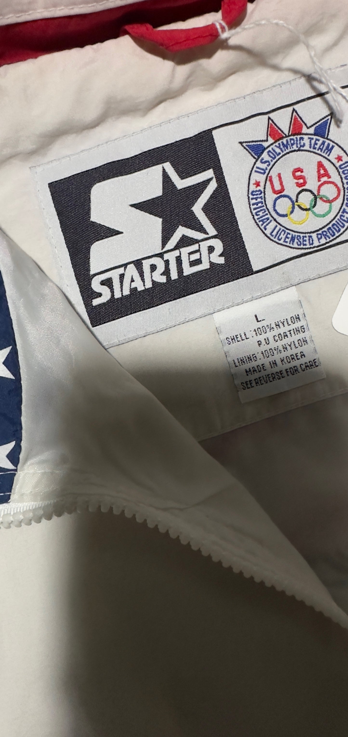 USA Olympic Team Soccer Starter Jacket Vintage 90s