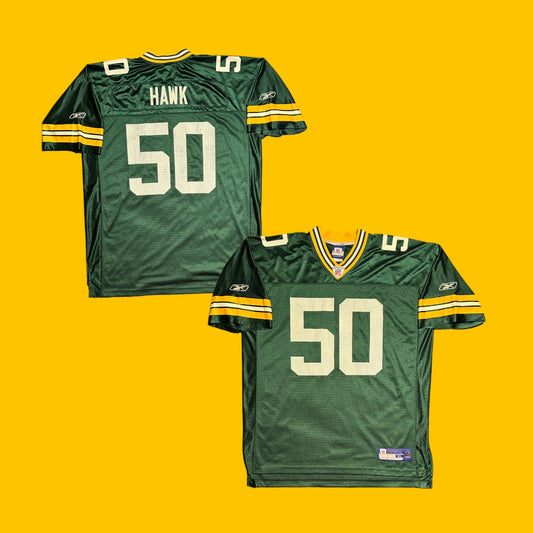 Vtg AJ Hawk Green Bay Packers Reebok Jersey