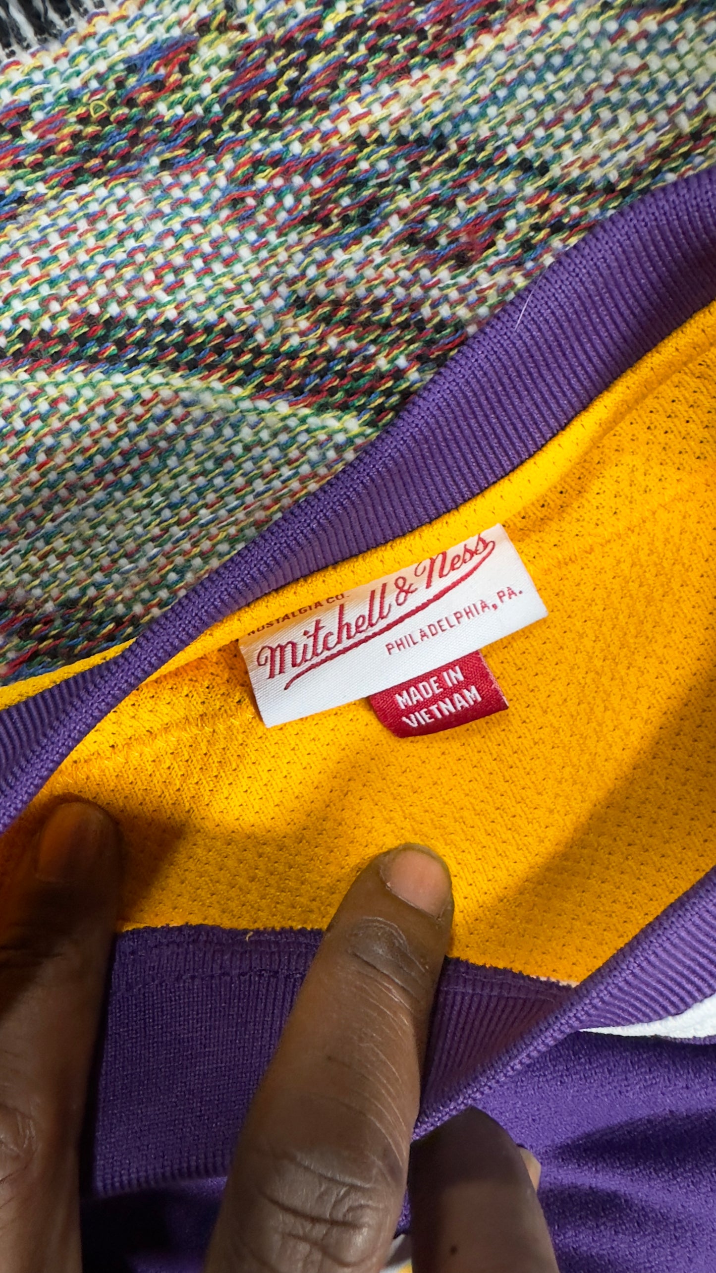 Mitchell & Ness Shaquille O’Neal Lakers Hockey-Style Jersey