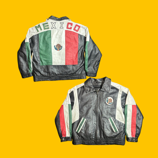 Mexico Vintage 90s Oscar Piel Leather Jacket