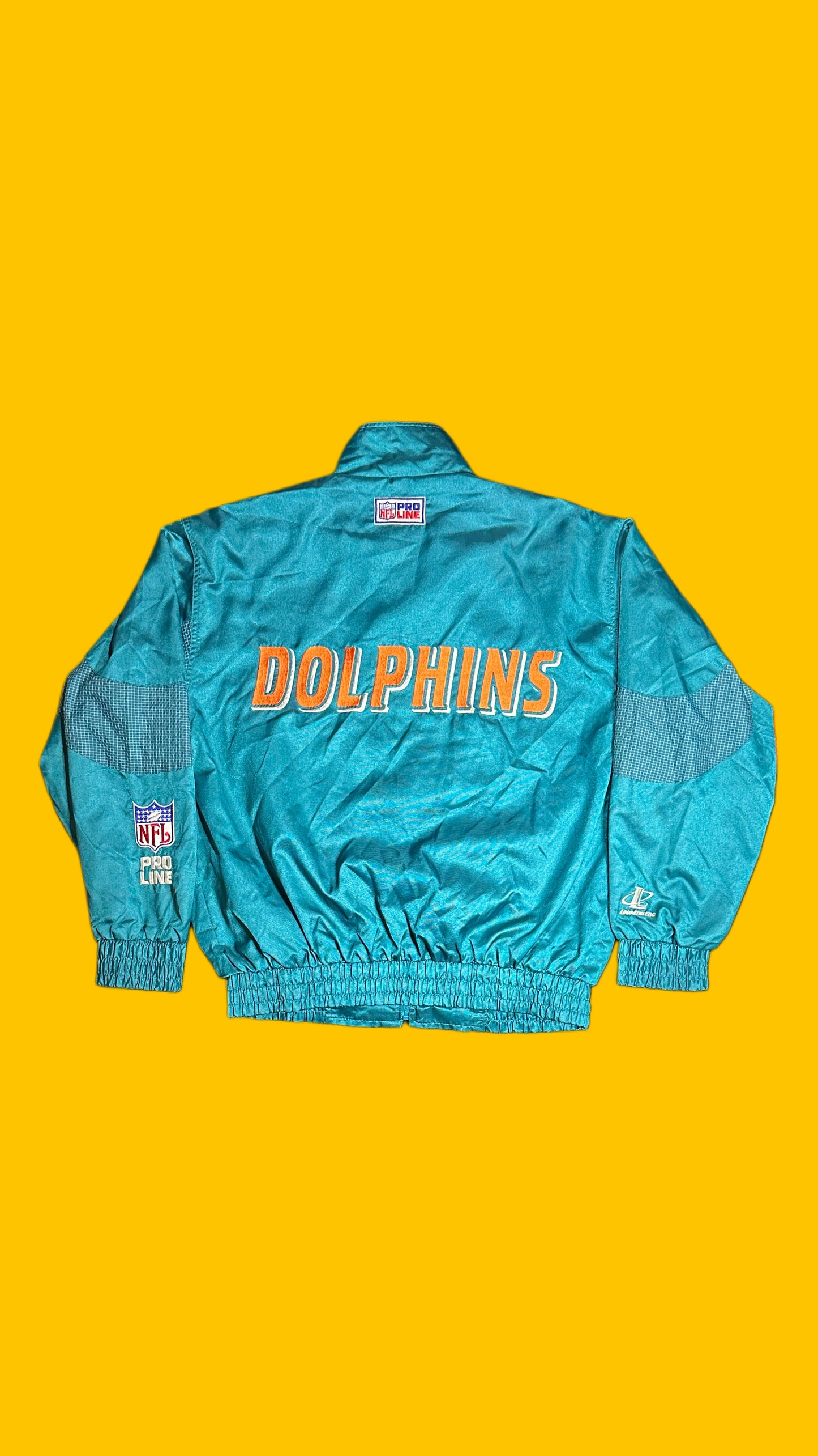 Miami Dolphins Logo Athletic Pro Line Jacket  Vintage 90s NFL