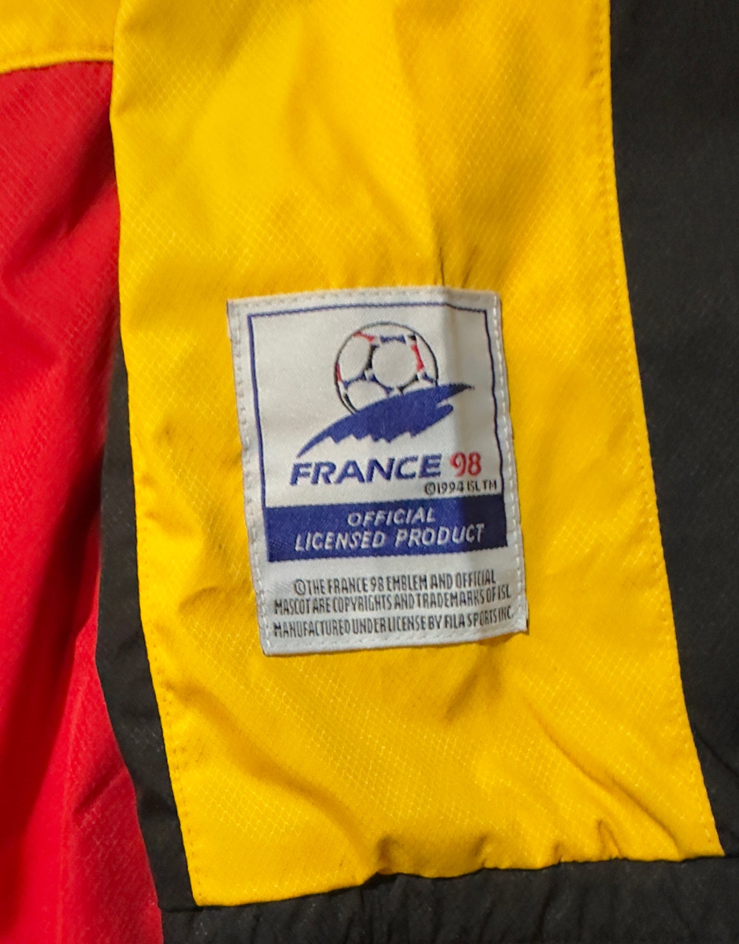 Germany France 98 Fila World Cup Windbreaker Vintage 90s
