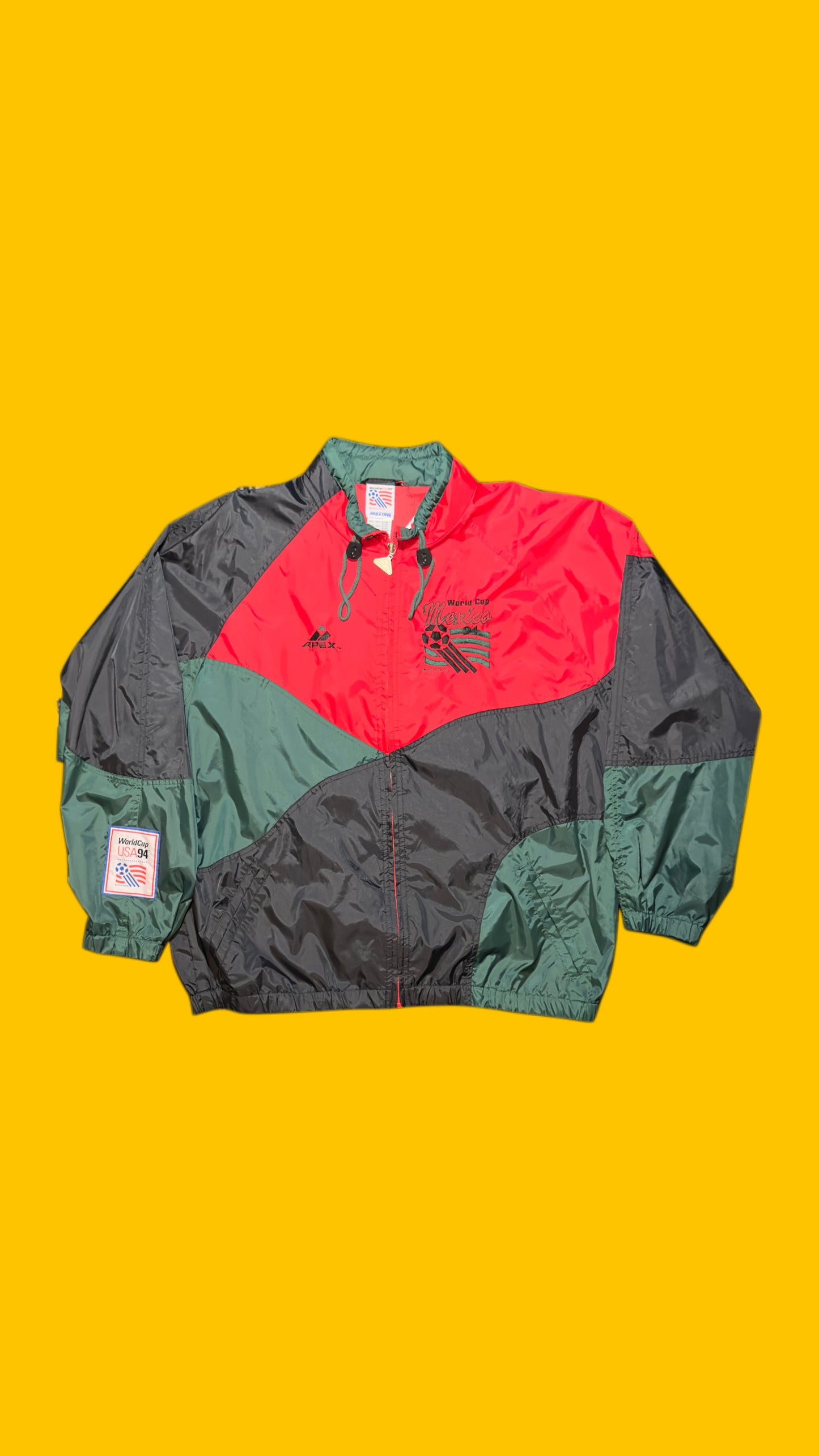Mexico USA 94 World Cup Apex One Windbreaker Vintage 90s