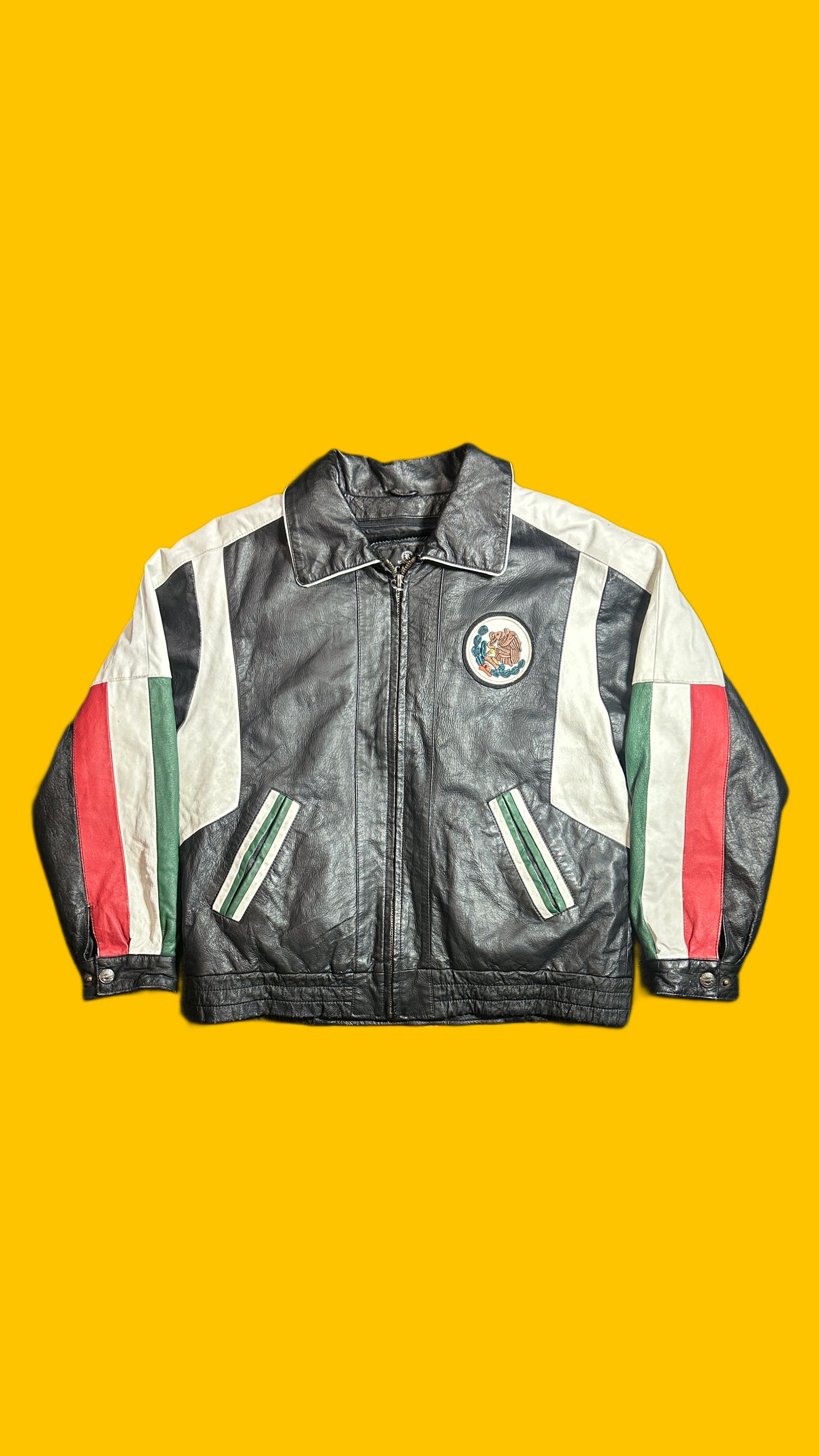 Mexico Vintage 90s Oscar Piel Leather Jacket