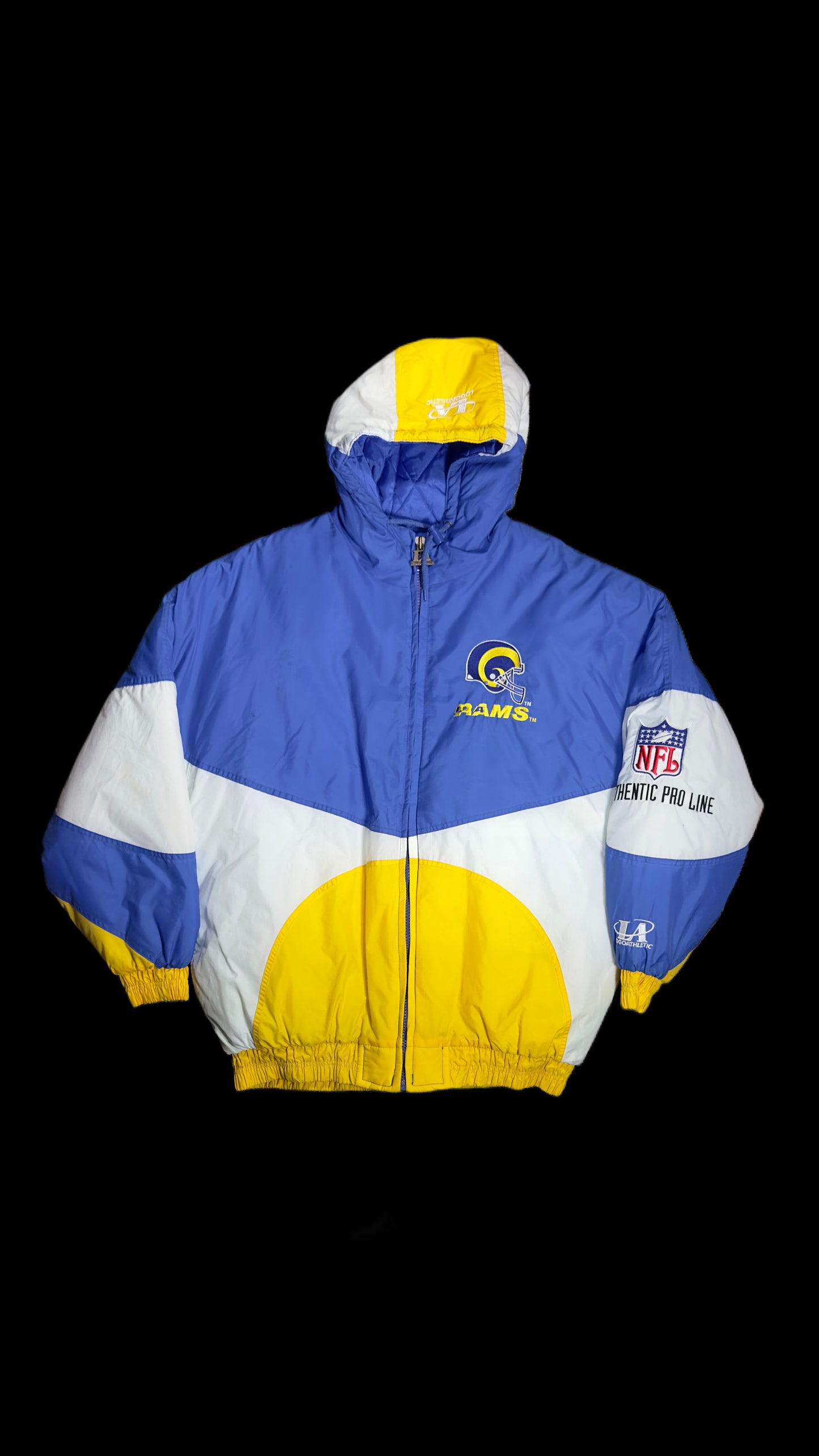 St. Louis Rams Logo Athletic Pro Line Sunburst Jacket – vintage 90s
