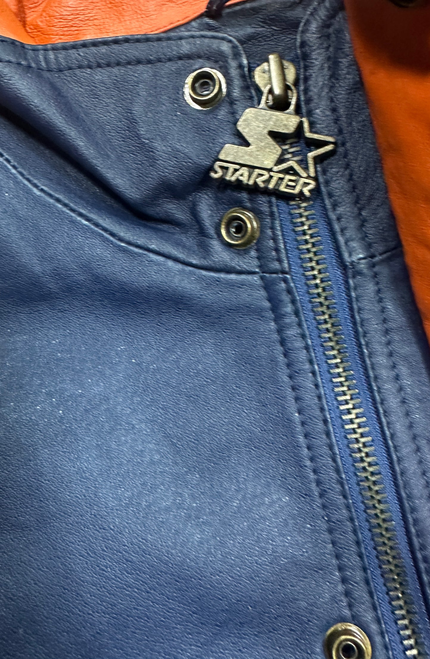 Chicago Bears Starter Pro Line Leather Jacket  Vintage 90s