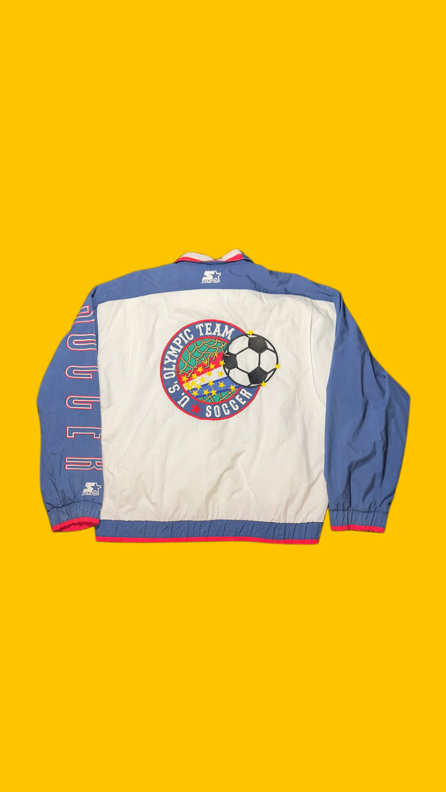 USA Olympic Team Soccer Starter Jacket Vintage 90s